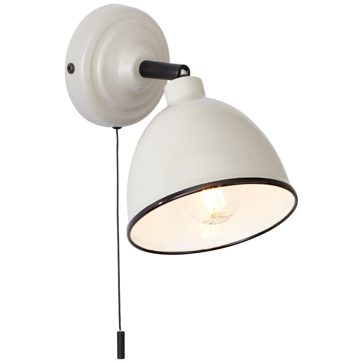 Telio Taupe leselampe Von Brilliant - Die Telio-Wandleuchte vereint Retro- und moderne Designelemente und ist somit eine stilvolle Beleuchtungsl&ouml;sung f&uuml;r Ihr Zuhause.