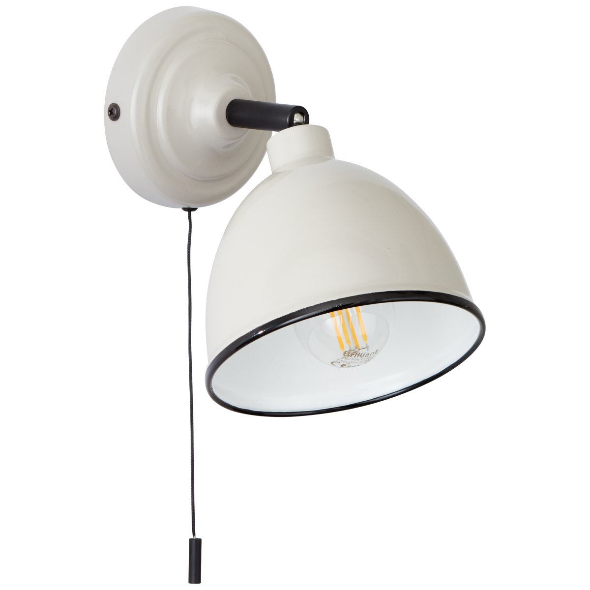 Telio Taupe leselampe Von Brilliant - Die Telio-Wandleuchte vereint Retro- und moderne Designelemente und ist somit eine stilvolle Beleuchtungsl&ouml;sung f&uuml;r Ihr Zuhause.
