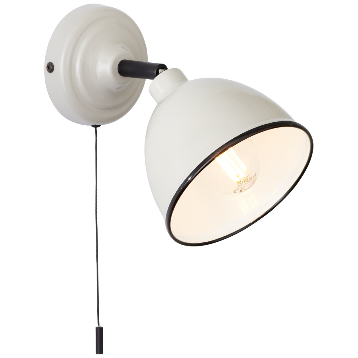 Telio Taupe leselampe Von Brilliant - Die Telio-Wandleuchte vereint Retro- und moderne Designelemente und ist somit eine stilvolle Beleuchtungsl&ouml;sung f&uuml;r Ihr Zuhause.