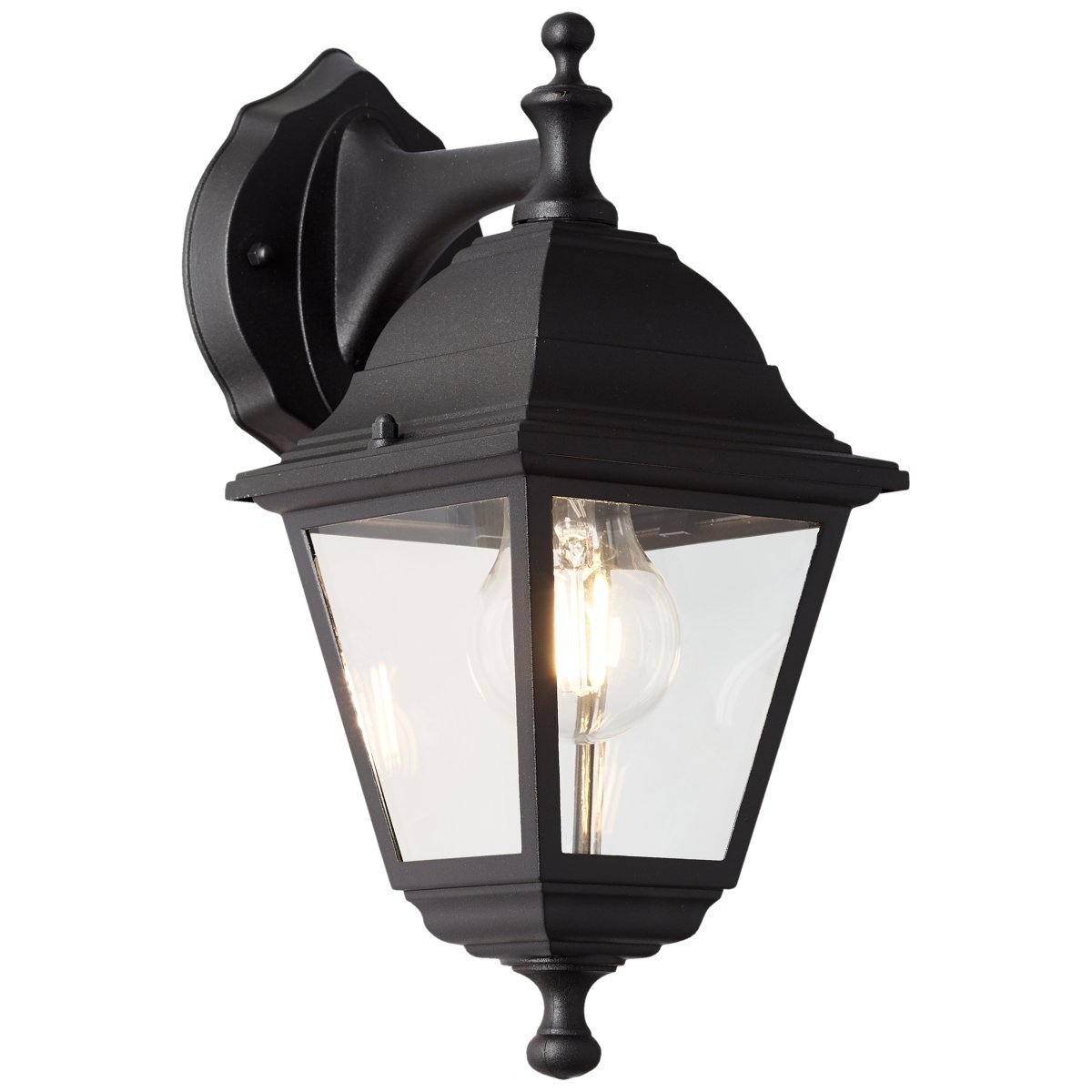 Nissie Schwarz außenlampe Von Brilliant - Diese elegante Außenwandleuchte sorgt für praktische Beleuchtung und dient als dekoratives Detail an Ihrer Haustür.
