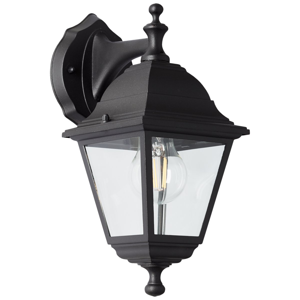 Nissie Schwarz außenlampe Von Brilliant - Diese elegante Außenwandleuchte sorgt für praktische Beleuchtung und dient als dekoratives Detail an Ihrer Haustür.