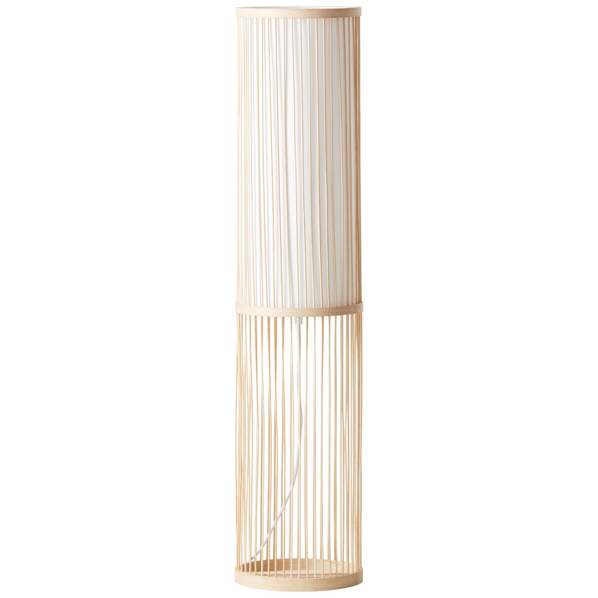 Nori Natur stehlampe Von Brilliant - Hergestellt aus umweltfreundlichem Bambus und edlem Textil, schafft es eine einladende und harmonische Atmosphäre.