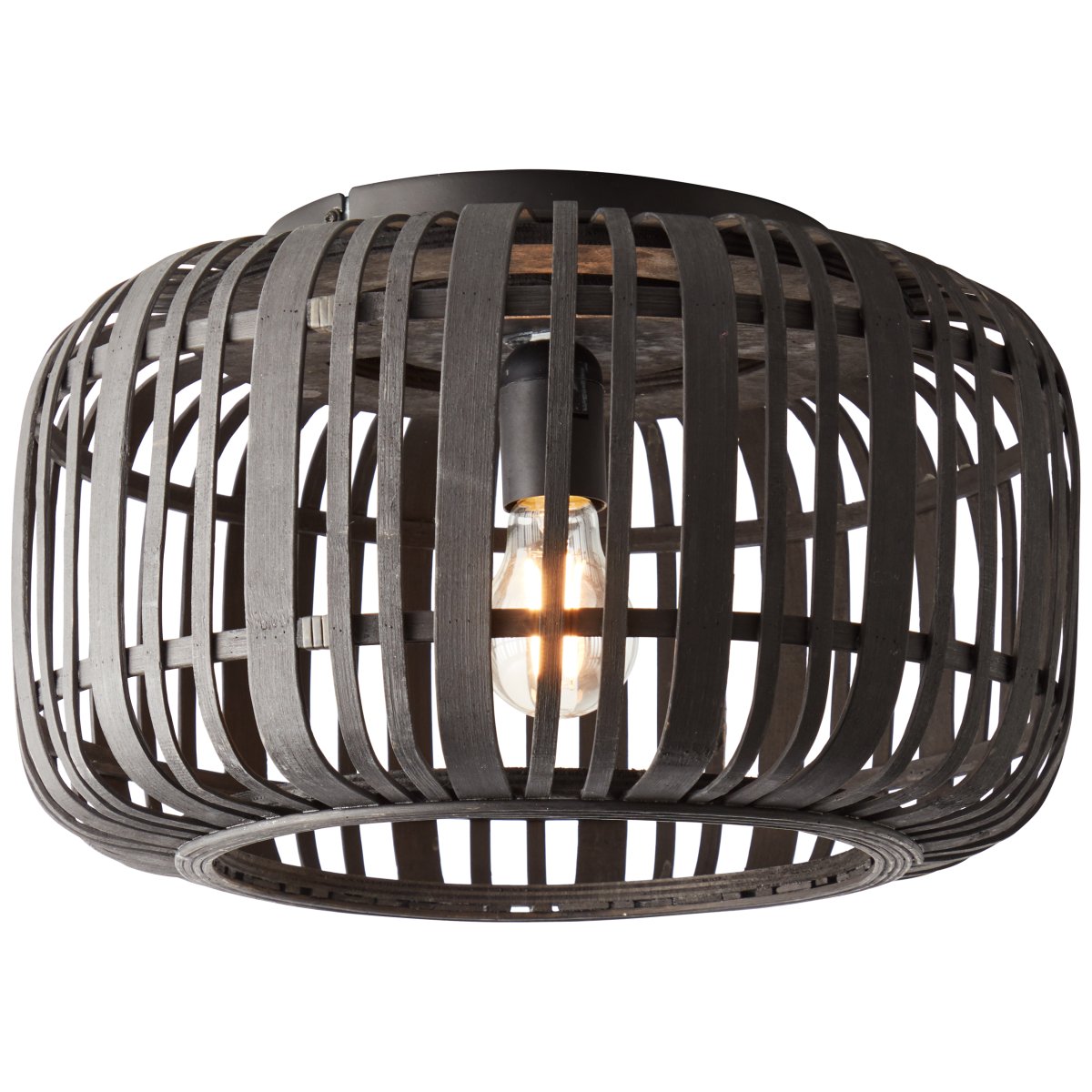 Woodrow Ø40 Dunkles Holz deckenleuchte Von Brilliant - Die Lampe gibt ein warmes und angenehmes Licht und erzeugt eine angenehme Atmosphäre im Raum.