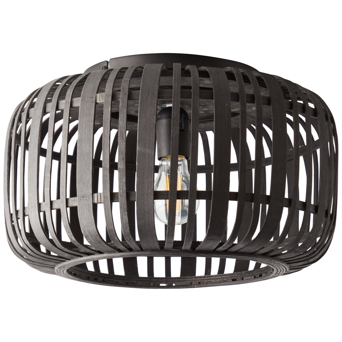 Woodrow Ø40 Dunkles Holz deckenleuchte Von Brilliant - Die Lampe gibt ein warmes und angenehmes Licht und erzeugt eine angenehme Atmosphäre im Raum.