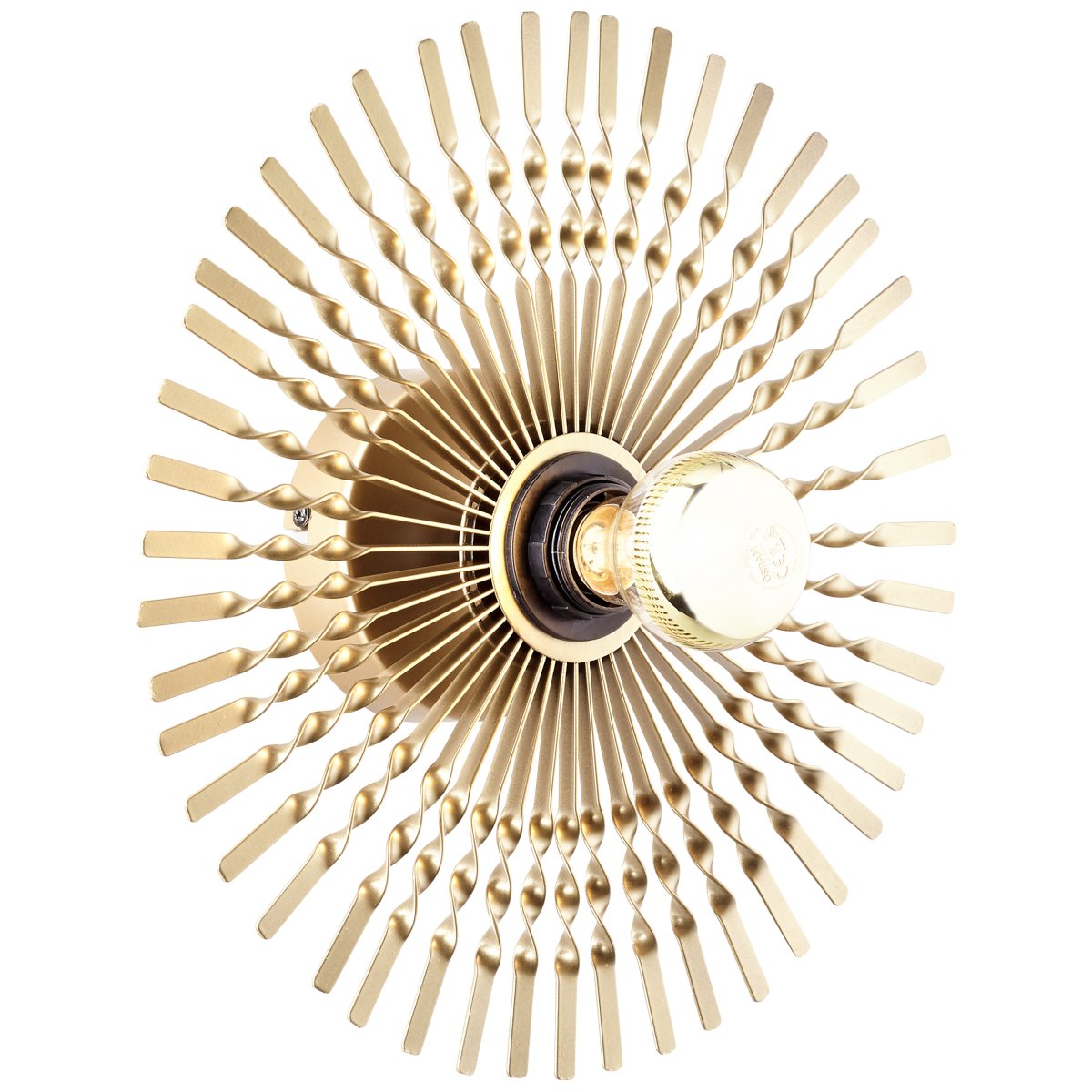 Mendoza Ø33 Gold wandlampe Von Brilliant - Die Lampe wird an der Wand montiert und mit einem externen Wanddimmer kann die Helligkeit reguliert werden, um eine gemütliche Atmosphäre zu erzeugen.
