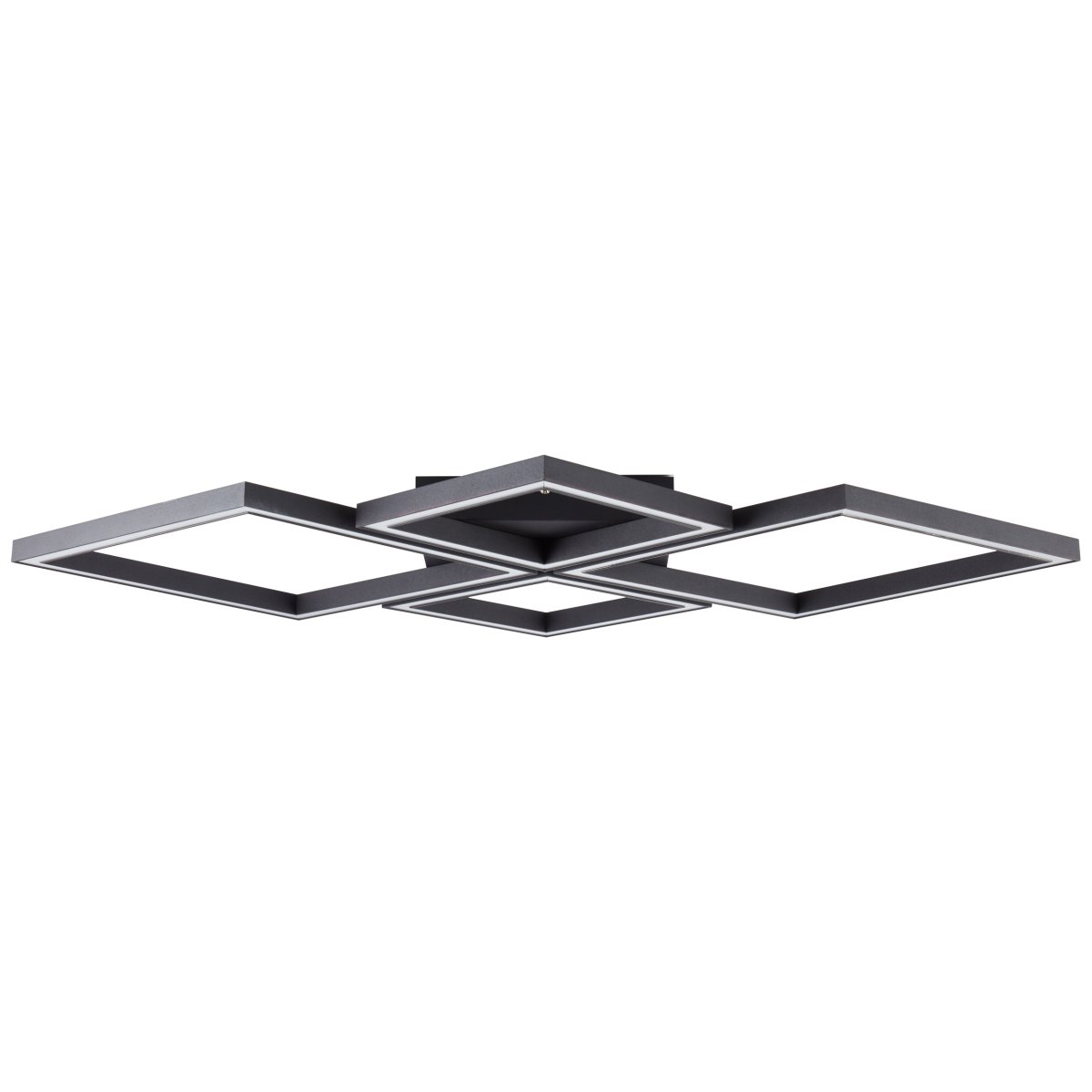 Quon 86cm Schwarz deckenleuchte Von Brilliant - Diese energieeffiziente LED-Deckenleuchte verbreitet mit ihrem warmweißen Licht eine angenehme Atmosphäre und ist mit einer Fernbedienung ausgestattet, die eine stufenlose Regulierung der Helligkeit ermöglicht.