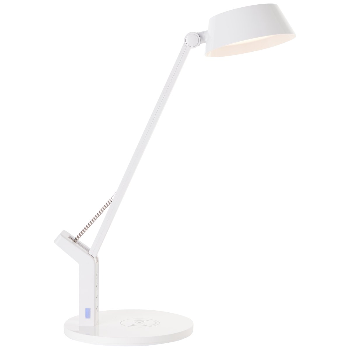 Kaila 40cm Weiß schreibtischlampe Von Brilliant - Die Lampe verfügt über einen Touchdimmer, mit dem Sie die Helligkeit bequem regulieren können und bietet Ihnen durch die CCT-Technologie die Möglichkeit, zwischen warmweißem und kaltweißem Licht zu wählen.