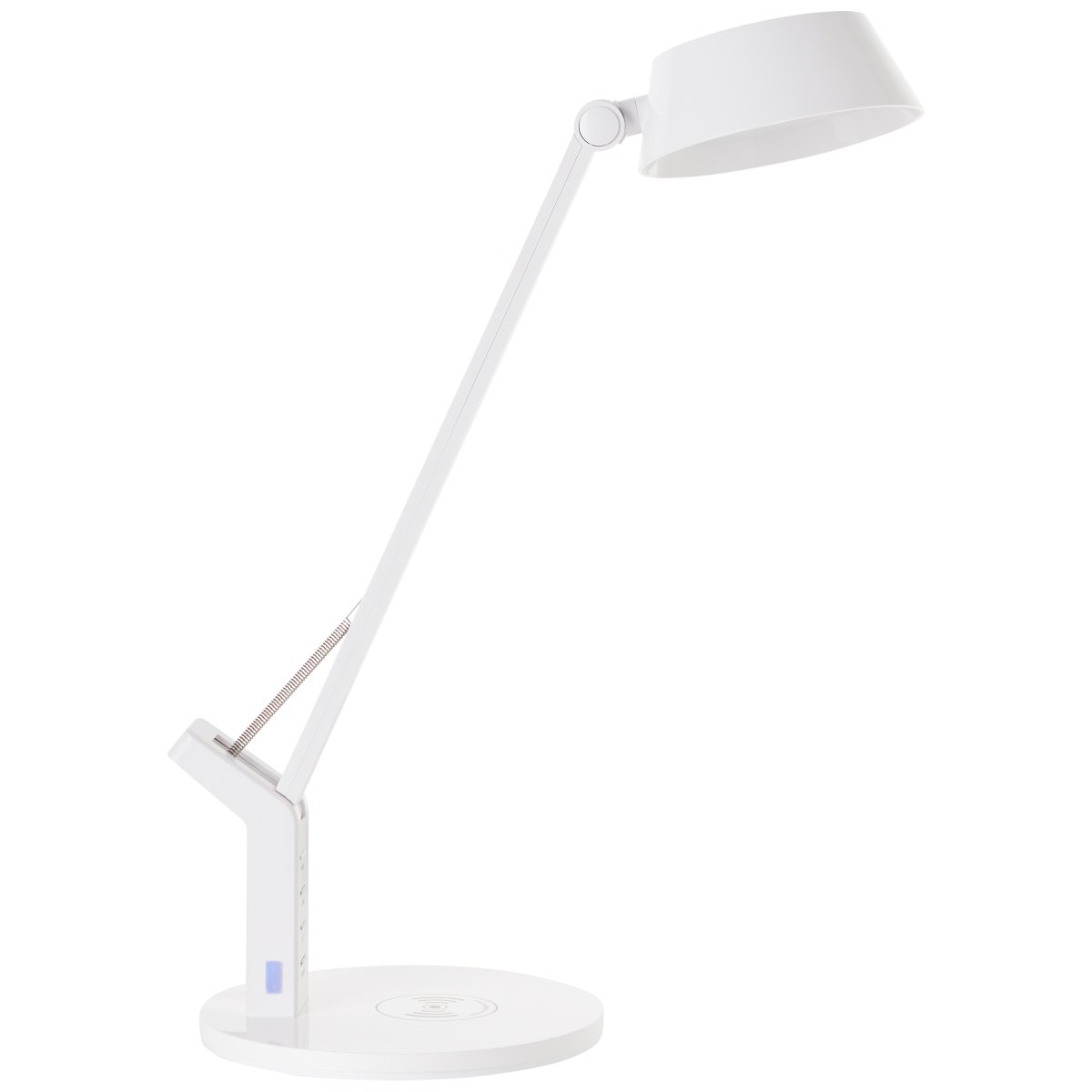 Kaila 40cm Weiß schreibtischlampe Von Brilliant - Die Lampe verfügt über einen Touchdimmer, mit dem Sie die Helligkeit bequem regulieren können und bietet Ihnen durch die CCT-Technologie die Möglichkeit, zwischen warmweißem und kaltweißem Licht zu wählen.