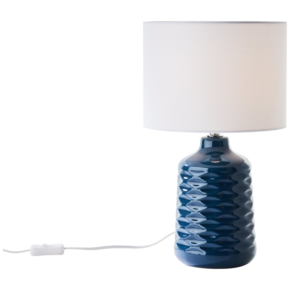 Ilysa 42cm Blau tischlampe Von Brilliant - Mit seinem schlichten und harmonischen Design f&uuml;gt es sich in jeden Einrichtungsstil ein.