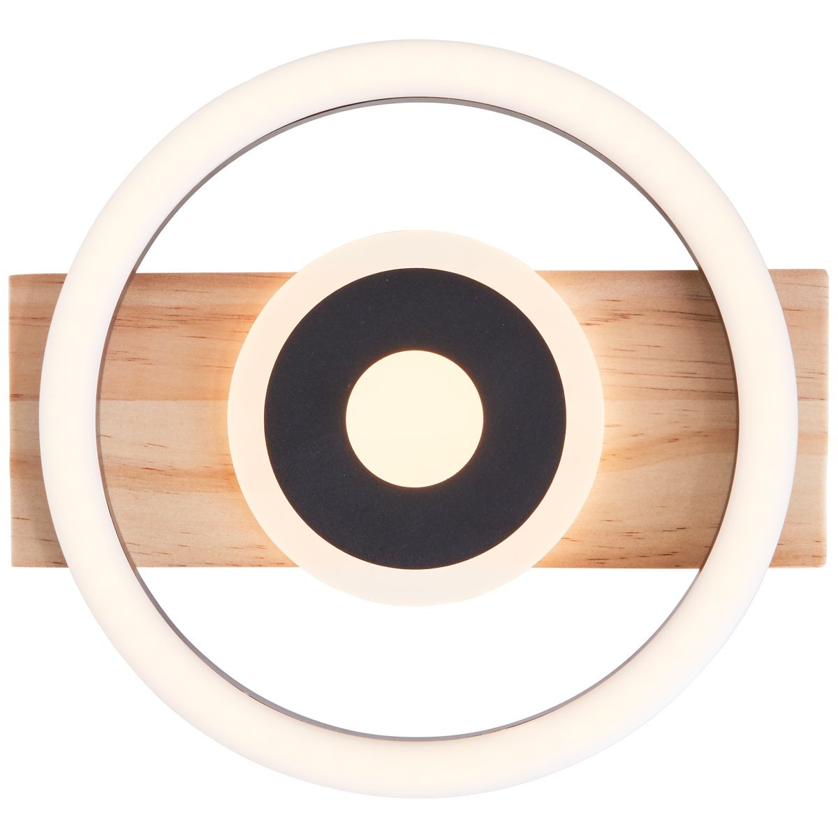 Maureen 22cm Schwarz deckenleuchte Von Brilliant - Die Deckenlampe vereint eine nat&uuml;rliche Holzoptik mit modernem Design und passt perfekt in Flur, Wohnzimmer oder Schlafzimmer.