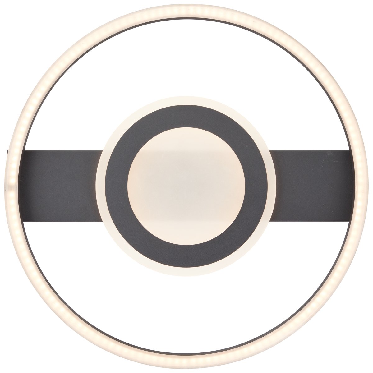 Maureen 37cm Schwarz deckenleuchte Von Brilliant - Es ist mit energieeffizienter LED-Technologie f&uuml;r lange Lebensdauer und geringen Energieverbrauch ausgestattet.