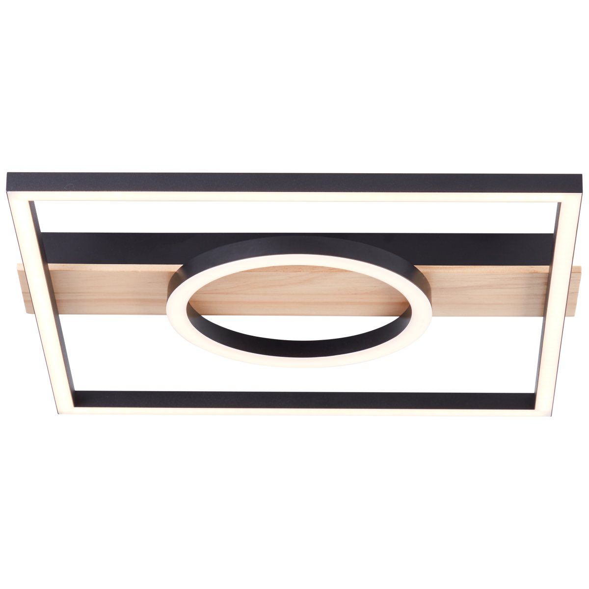 Maureen 42cm Schwarz deckenleuchte Von Brilliant - Diese Deckenleuchte kombiniert modernes Design mit nat&uuml;rlichen Materialien und eignet sich perfekt f&uuml;r Wohnzimmer und Schlafzimmer.