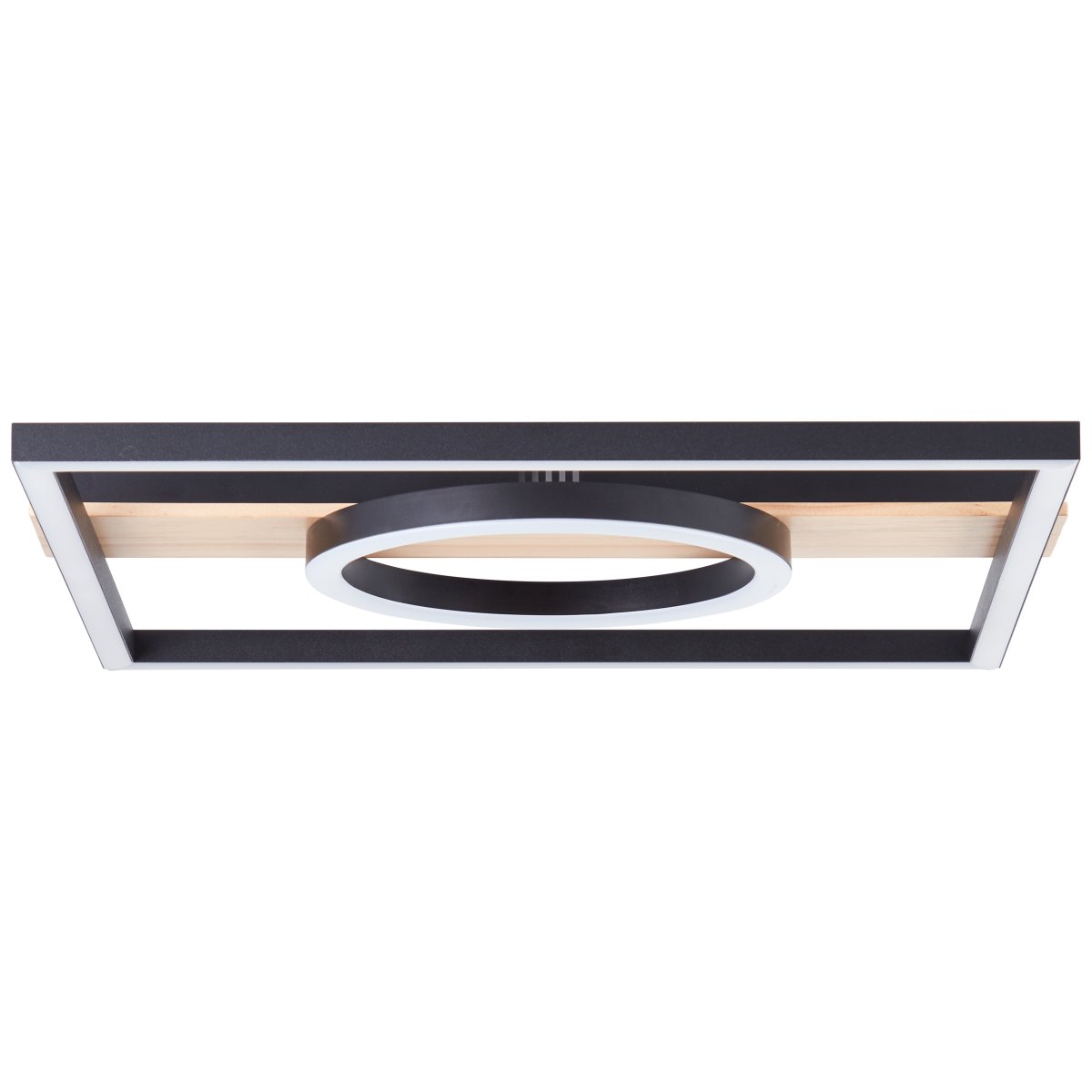 Maureen 42cm Schwarz deckenleuchte Von Brilliant - Diese Deckenleuchte kombiniert modernes Design mit nat&uuml;rlichen Materialien und eignet sich perfekt f&uuml;r Wohnzimmer und Schlafzimmer.