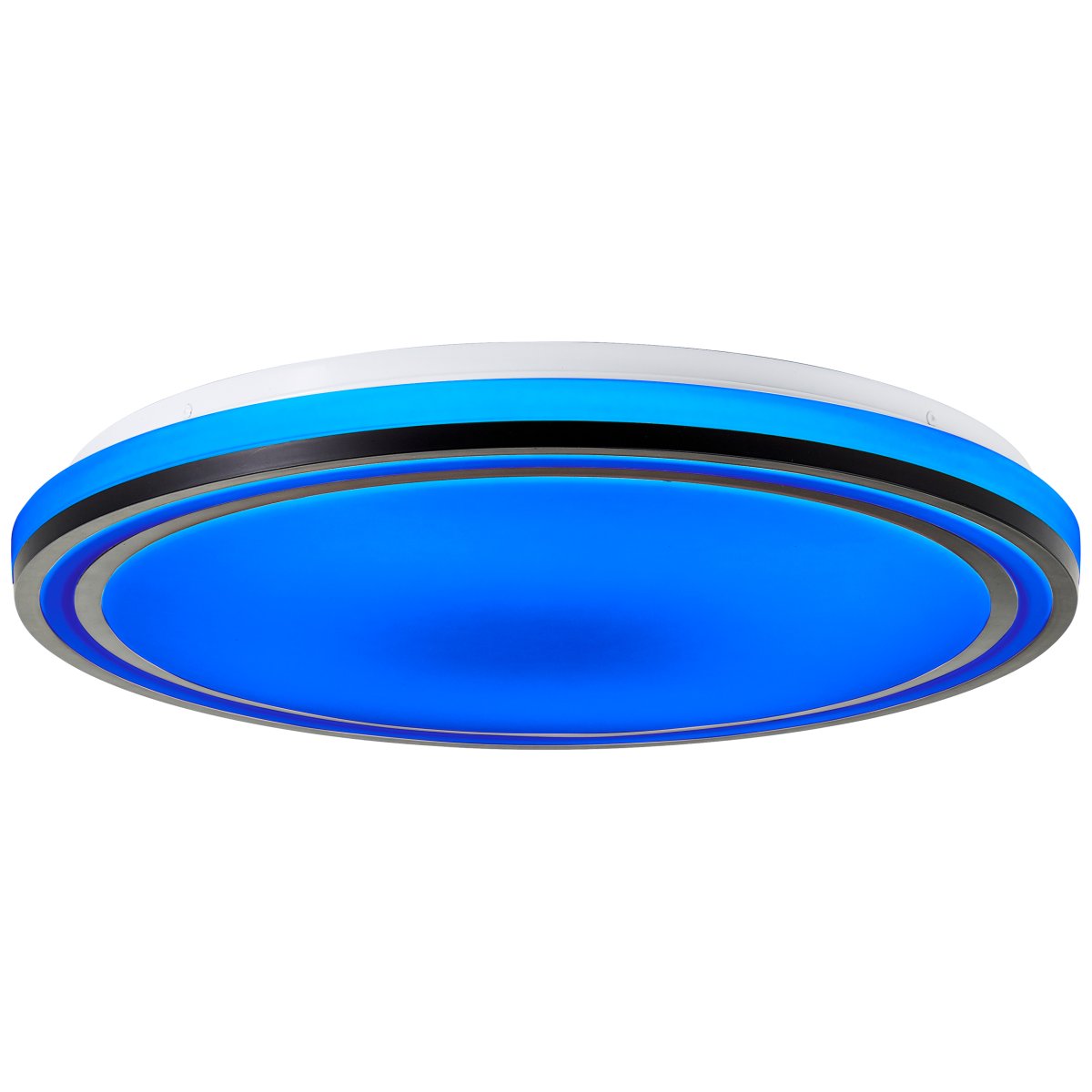 Cloe Ø50 Schwarz deckenleuchte Von Brilliant - Mit der RGB-Funktion k&ouml;nnen Sie durch Umschalten zwischen verschiedenen Farben die gew&uuml;nschte Atmosph&auml;re schaffen und mit der CCT-Technologie k&ouml;nnen Sie die Farbtemperatur des Lichts von Warmwei&szlig; bis Kaltwei&szlig; einstellen.