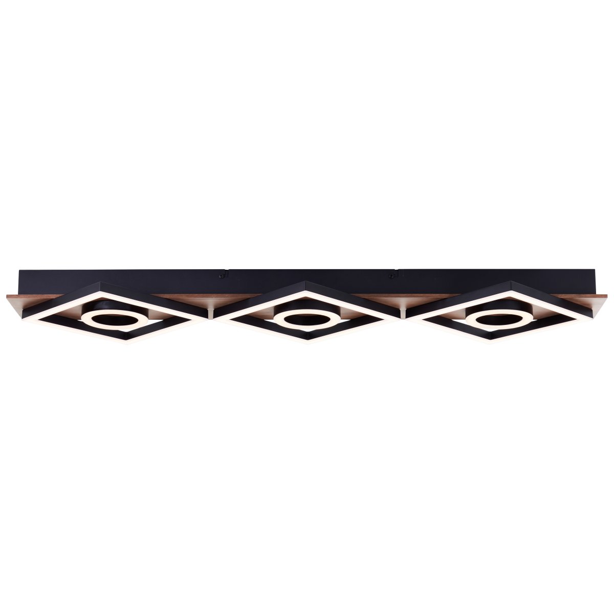 Maureen 88cm Dunkles Holz deckenleuchte Von Brilliant - Diese stilvolle Deckenleuchte f&uuml;gt sich nahtlos in Ihren Raum ein und sorgt f&uuml;r eine warme Atmosph&auml;re mit einem Hauch von Luxus.