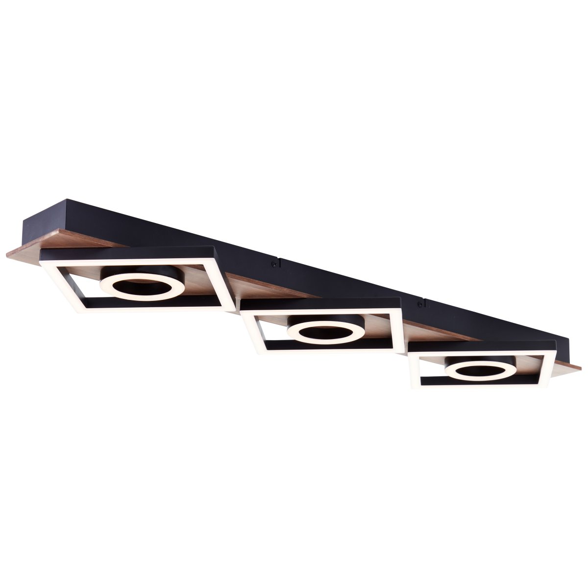 Maureen 88cm Dunkles Holz deckenleuchte Von Brilliant - Diese stilvolle Deckenleuchte f&uuml;gt sich nahtlos in Ihren Raum ein und sorgt f&uuml;r eine warme Atmosph&auml;re mit einem Hauch von Luxus.