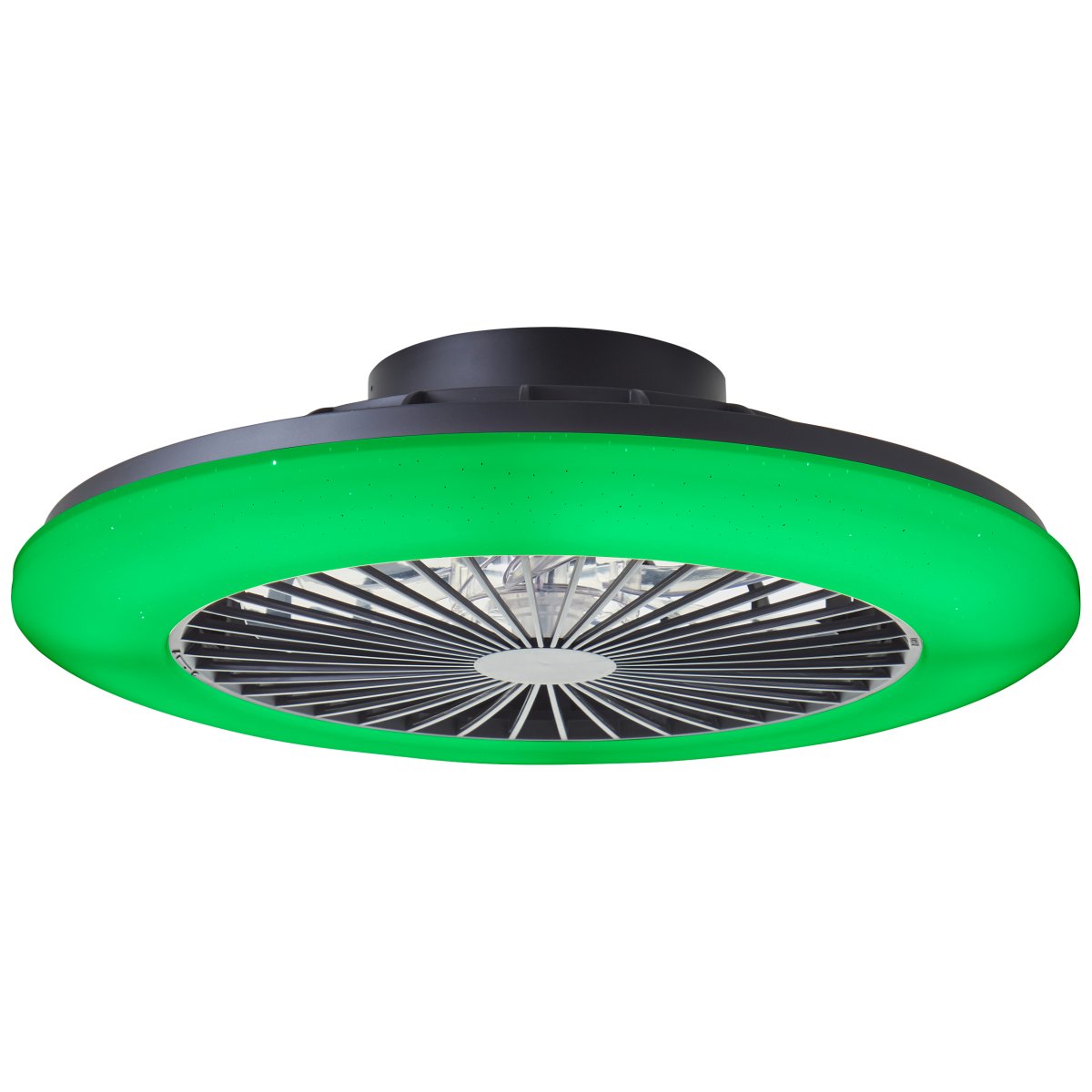 Salerno Ø50 Schwarz Von Brilliant - Der Deckenventilator Salerno in Schwarz ist eine stilvolle und vielseitige L&ouml;sung f&uuml;r Beleuchtung und Bel&uuml;ftung im Zuhause.