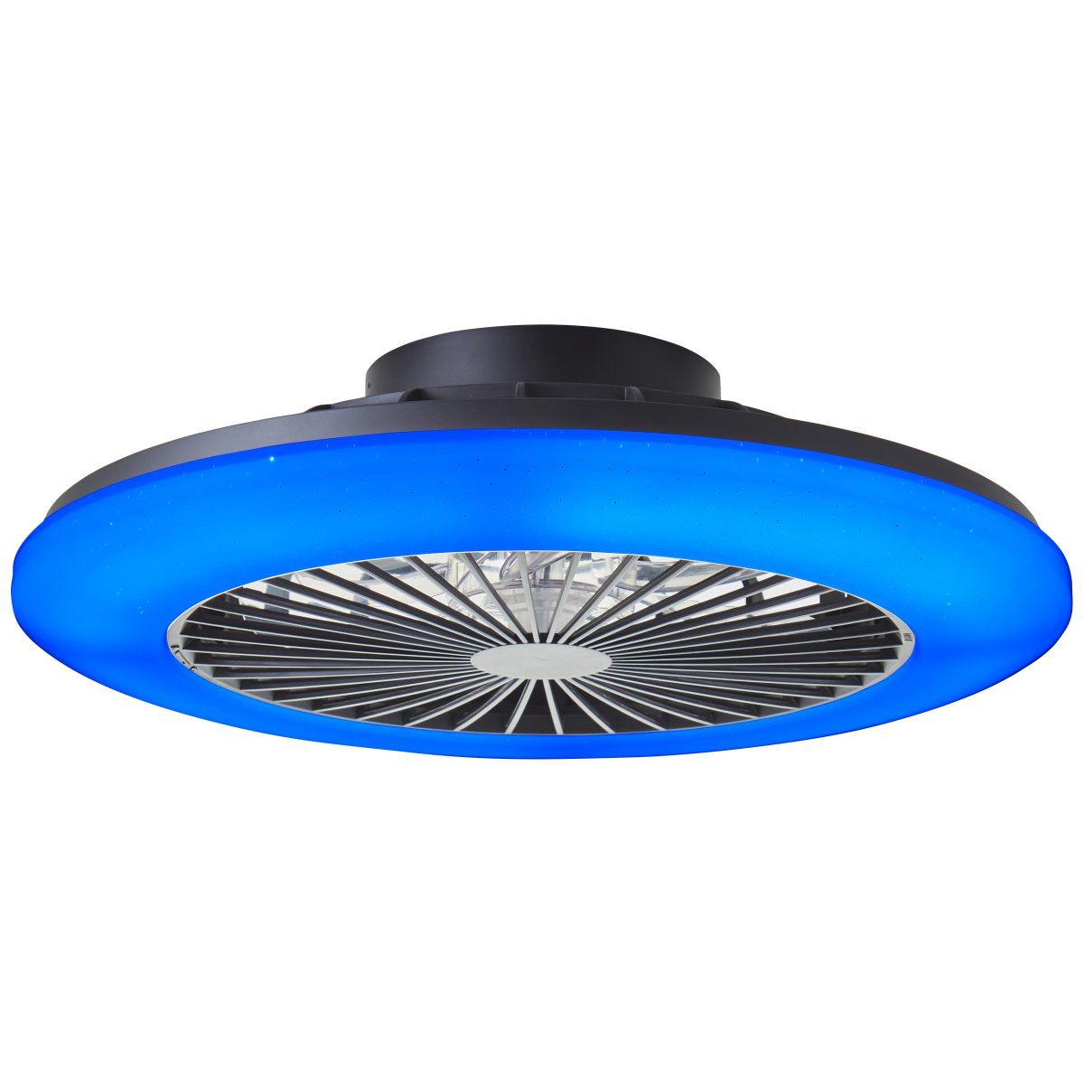 Salerno Ø50 Schwarz Von Brilliant - Der Deckenventilator Salerno in Schwarz ist eine stilvolle und vielseitige L&ouml;sung f&uuml;r Beleuchtung und Bel&uuml;ftung im Zuhause.