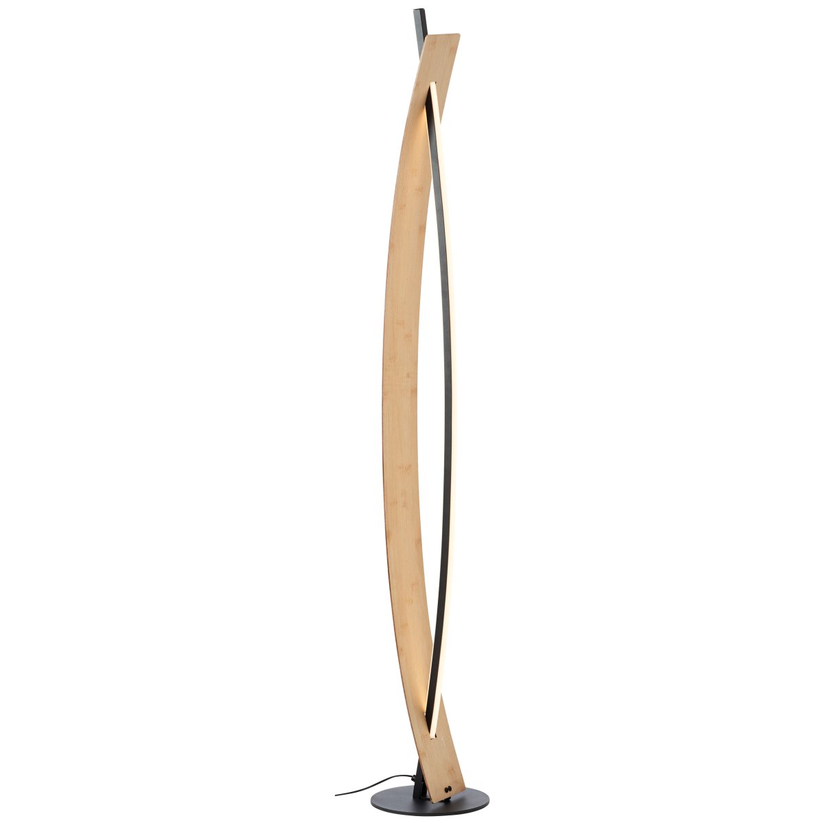 Visby Natur stehlampe Von Brilliant - Die Stehleuchte Visby ist eine elegante Beleuchtungsl&ouml;sung, die modernes Design mit nat&uuml;rlichen Elementen kombiniert.