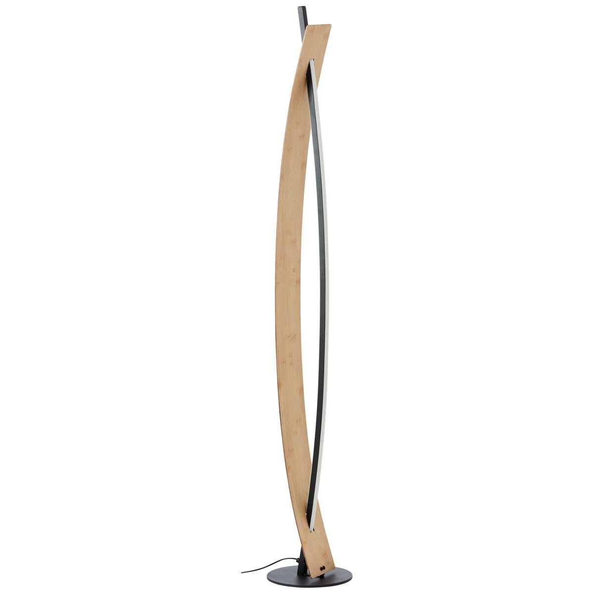 Visby Natur stehlampe Von Brilliant - Die Stehleuchte Visby ist eine elegante Beleuchtungsl&ouml;sung, die modernes Design mit nat&uuml;rlichen Elementen kombiniert.