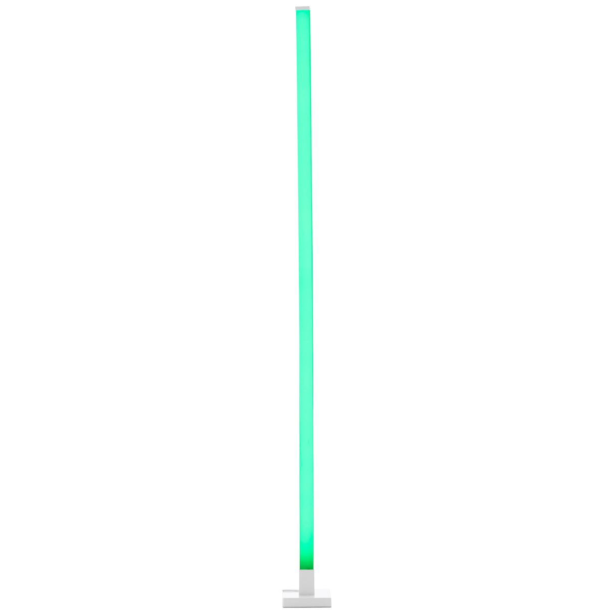 Neele Weiß stehlampe Von Brilliant - Die LED-Stehleuchte Neele mit RGB-Beleuchtung sorgt für ein dynamisches Lichtspiel, das sich an unterschiedliche Stimmungen und Farbkombinationen anpassen lässt.