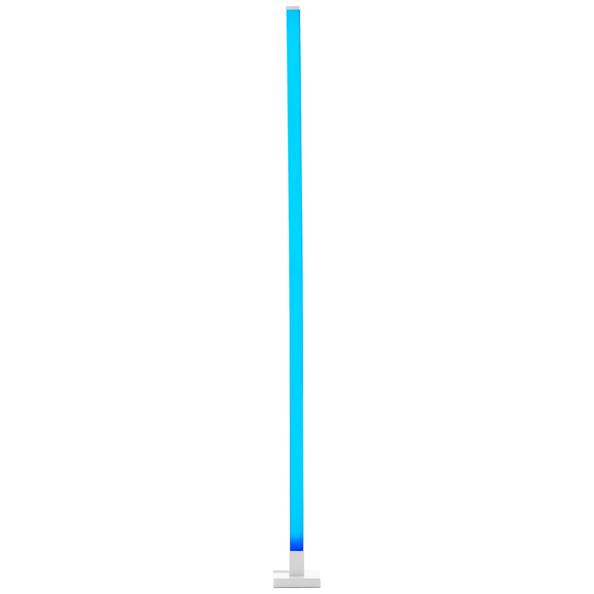 Neele Weiß stehlampe Von Brilliant - Die LED-Stehleuchte Neele mit RGB-Beleuchtung sorgt für ein dynamisches Lichtspiel, das sich an unterschiedliche Stimmungen und Farbkombinationen anpassen lässt.