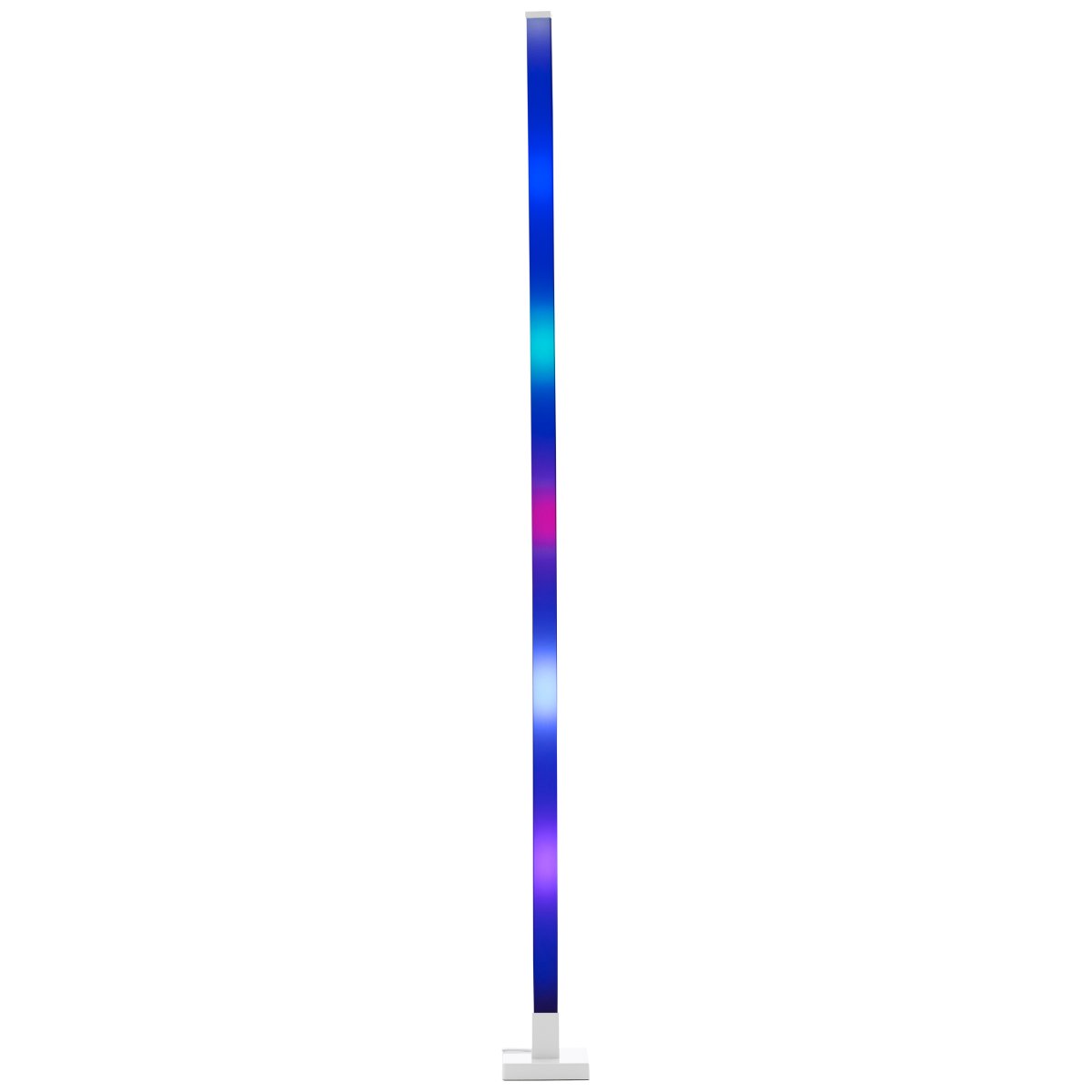 Neele Weiß stehlampe Von Brilliant - Die LED-Stehleuchte Neele mit RGB-Beleuchtung sorgt für ein dynamisches Lichtspiel, das sich an unterschiedliche Stimmungen und Farbkombinationen anpassen lässt.