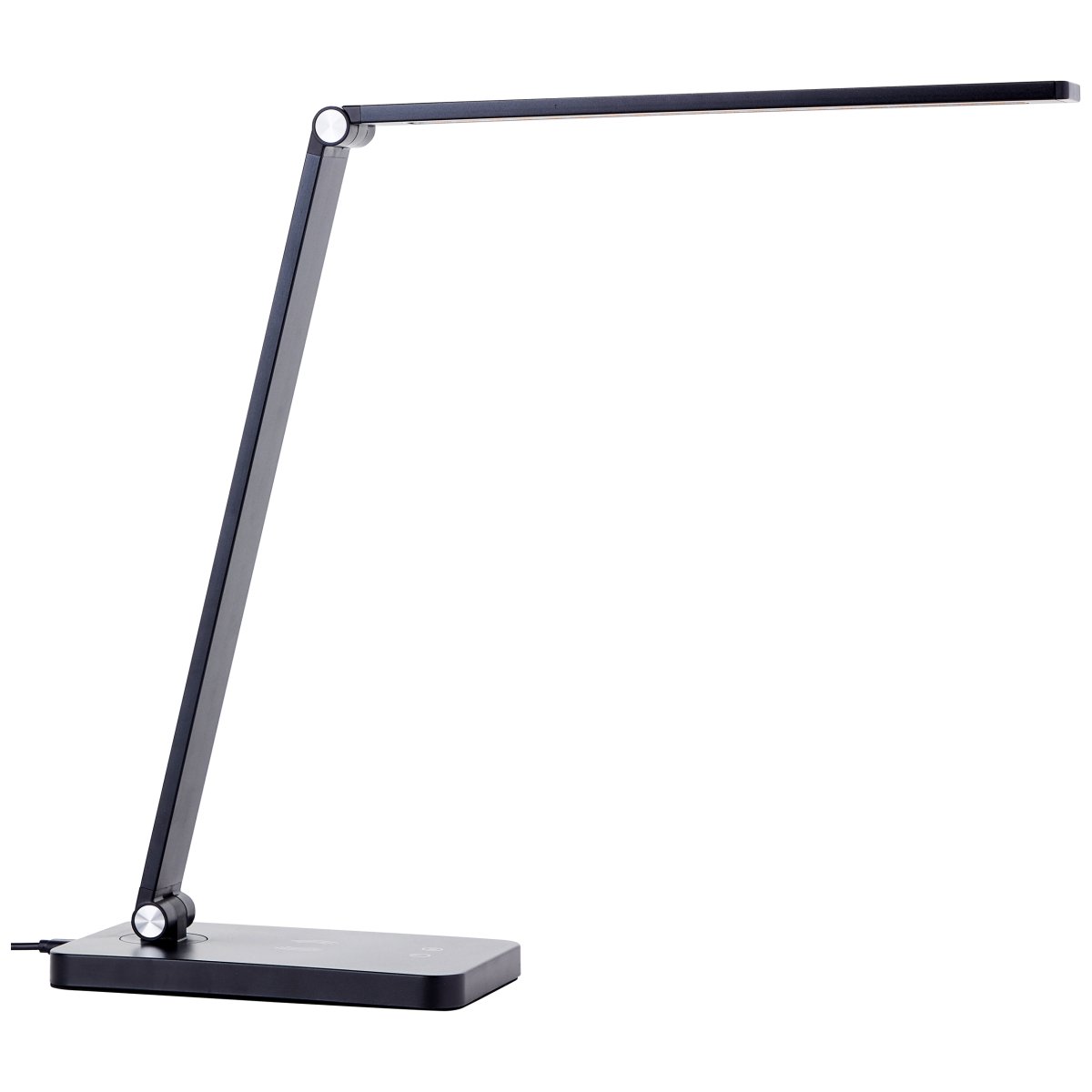Florence 38cm Schwarz schreibtischlampe Von Brilliant - Die Leuchte verf&uuml;gt &uuml;ber einen 3-Stufen-Touchdimmer zur Regulierung der Helligkeit und bietet sowohl warm- als auch tageslichtwei&szlig;es Licht.