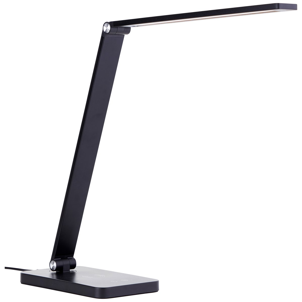 Florence 38cm Schwarz schreibtischlampe Von Brilliant - Die Leuchte verf&uuml;gt &uuml;ber einen 3-Stufen-Touchdimmer zur Regulierung der Helligkeit und bietet sowohl warm- als auch tageslichtwei&szlig;es Licht.