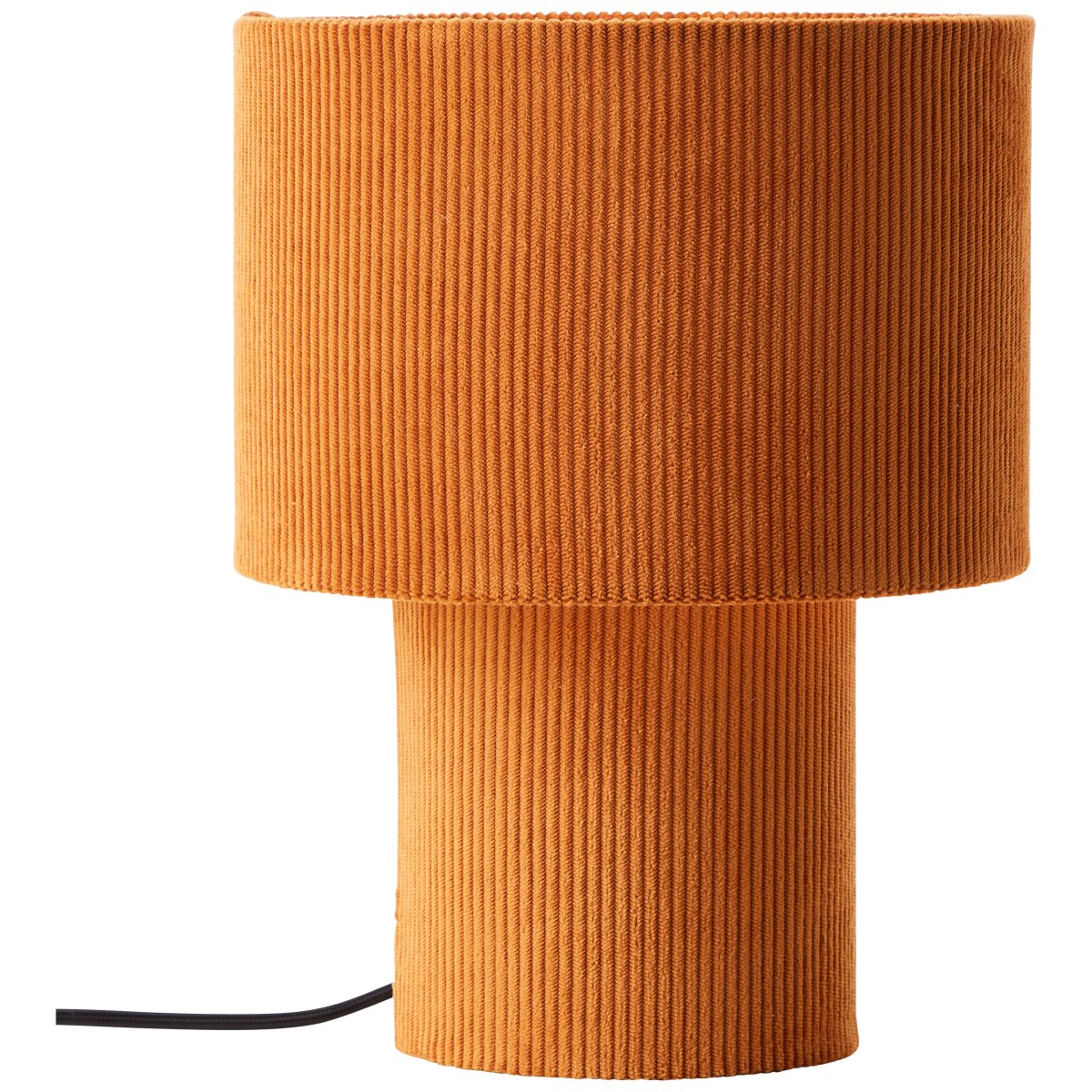 Tony 30cm Orange tischlampe Von Brilliant - Aus hochwertigem Cordstoff gefertigt, f&uuml;hlt sich die Lampe weich an und verteilt das Licht gleichm&auml;&szlig;ig.