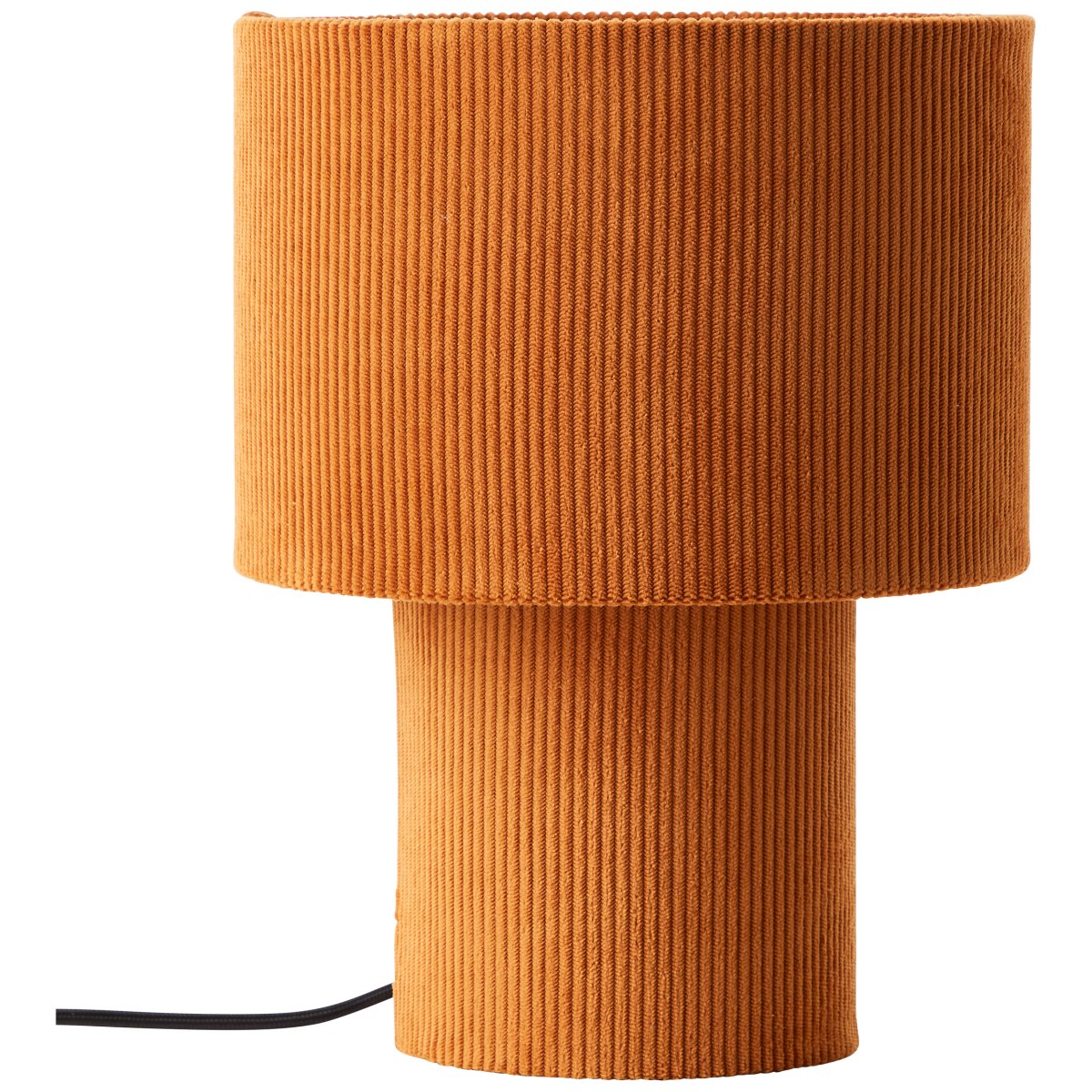 Tony 30cm Orange tischlampe Von Brilliant - Aus hochwertigem Cordstoff gefertigt, f&uuml;hlt sich die Lampe weich an und verteilt das Licht gleichm&auml;&szlig;ig.