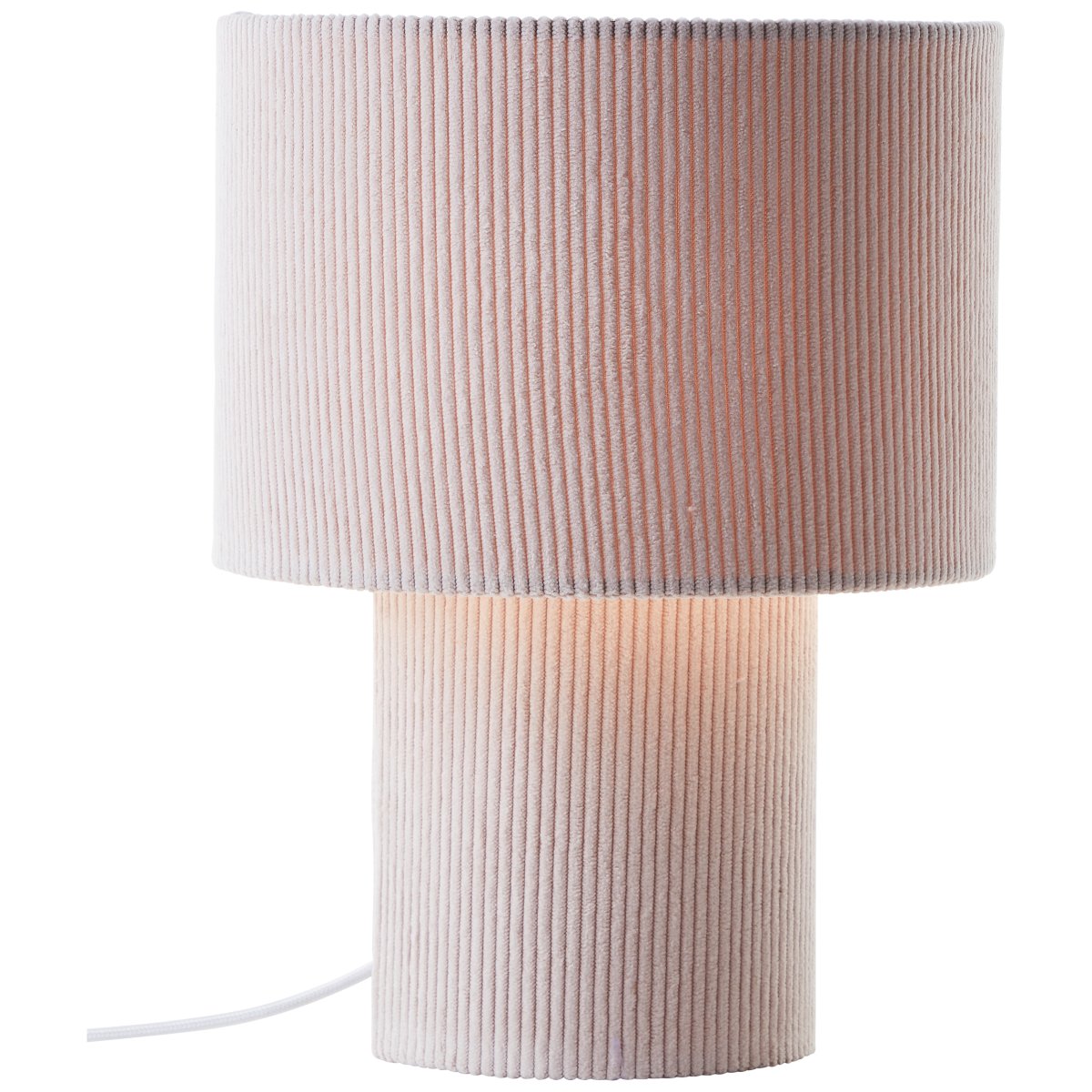 Tony 30cm Beige tischlampe Von Brilliant - Aus hochwertigem Cordstoff gefertigt, f&uuml;hlt sich die Lampe weich an und verteilt das Licht gleichm&auml;&szlig;ig.
