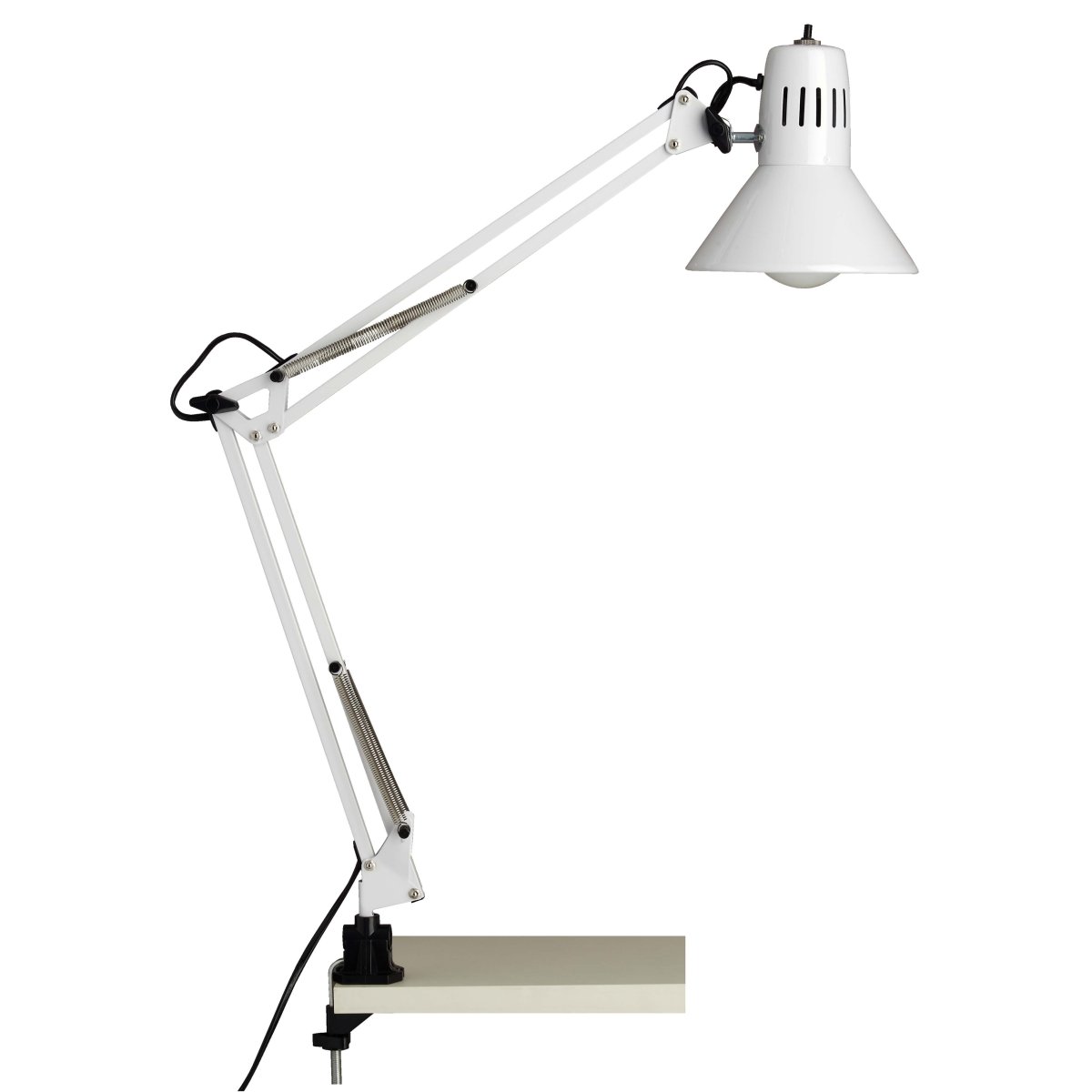 Hobby 70cm Weiß schreibtischlampe Von Brilliant - Die Hobby-Schreibtischlampe mit Klemme ist ideal für Orte, an denen kein Platz für einen herkömmlichen Lampenfuß ist.