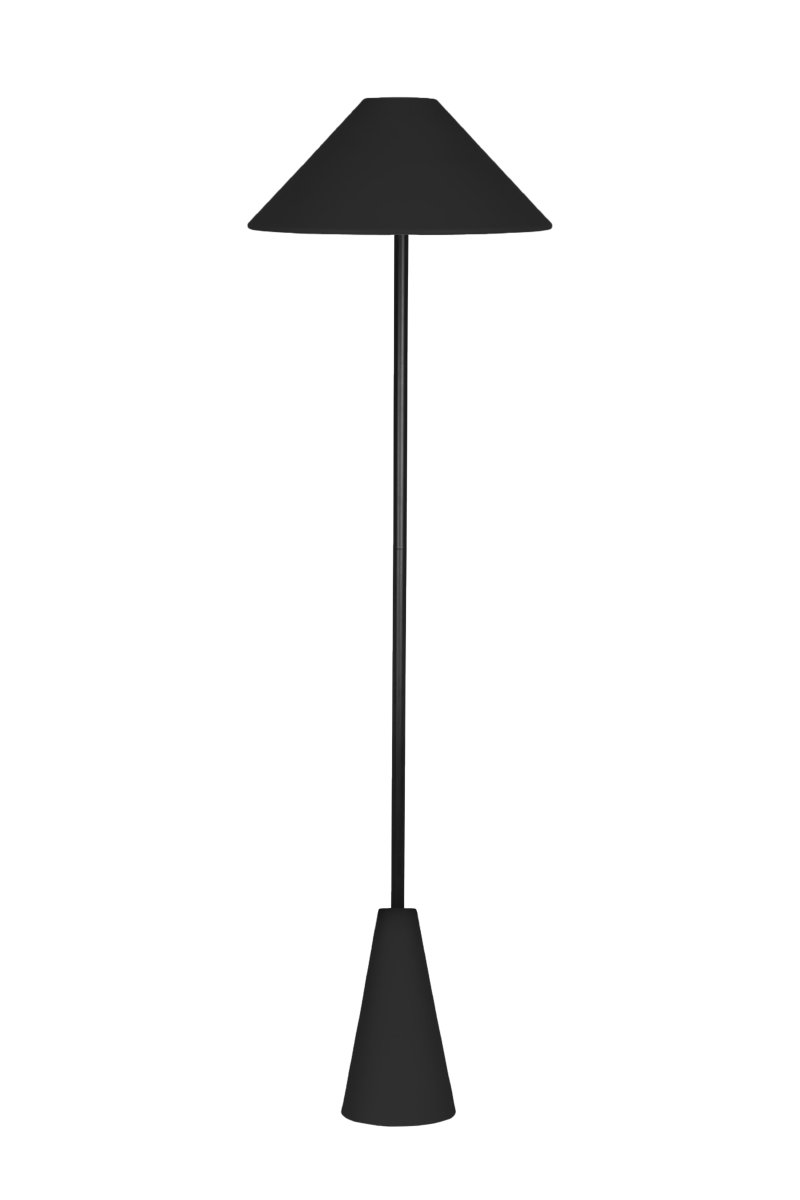 Cannes Schwarz stehlampe Von Globen Lighting - Die Stehleuchte Cannes basiert auf einer Balance geometrischer Formen in einem minimalistischen und stilvollen Design, das in viele Umgebungen passt.