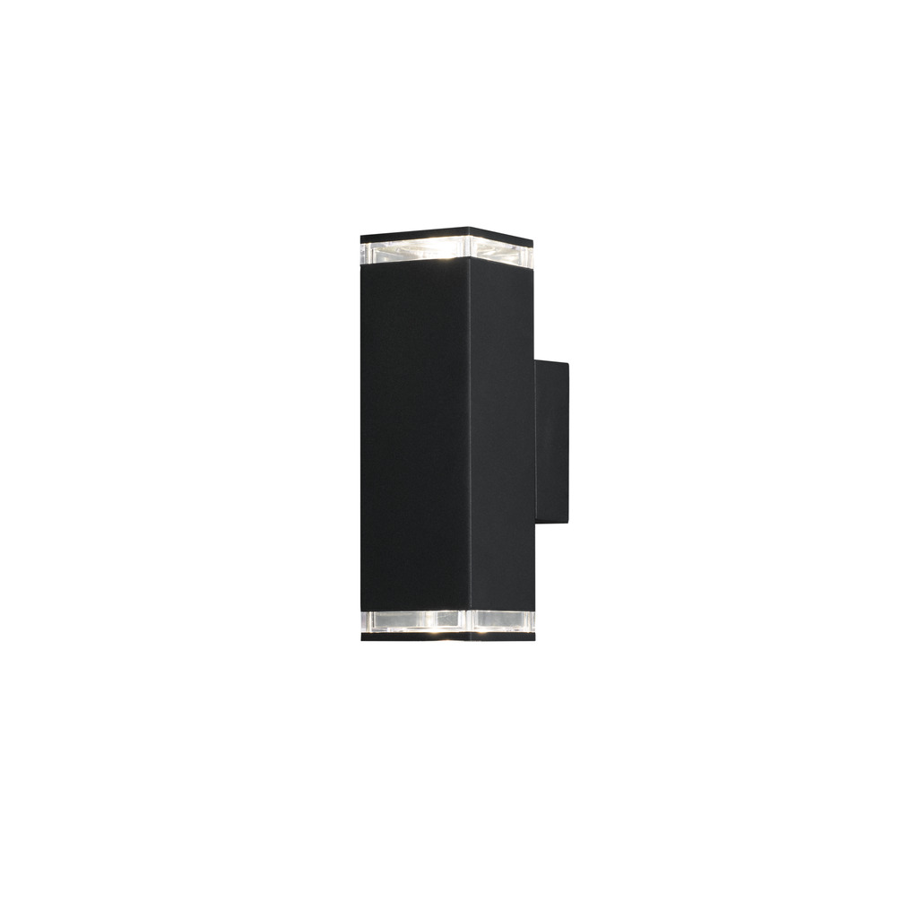 Pollux Schwarz außenlampe Von Konstsmide - Es eignet sich perfekt für Eingänge und Terrassen, sorgt für angenehmes und sicheres Licht und ergänzt gleichzeitig moderne Architekturstile.