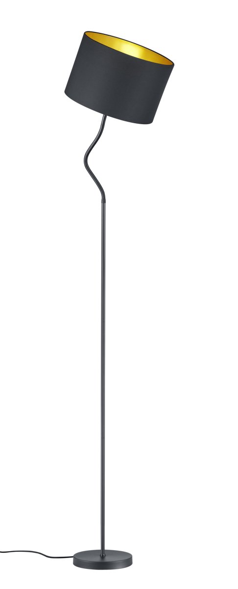 Hostel Schwarz stehlampe Von Trio Lighting - Platzieren Sie die Lampe neben dem Sofa, wo der flexible Arm für optimale Lichtergebnisse sorgt und sich das gewünschte Lichtmuster einstellen lässt.