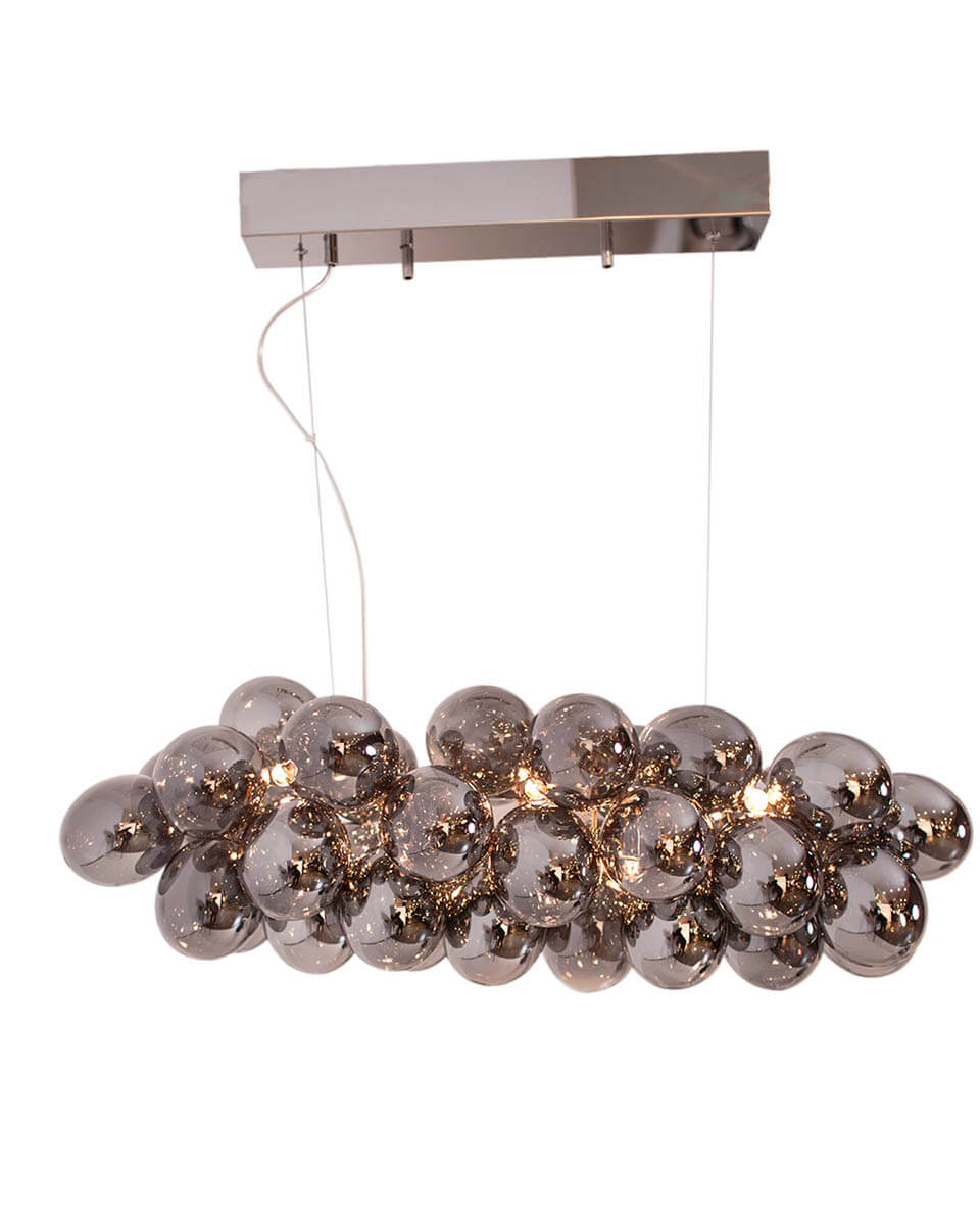 Gross Bar 80cm Rauchfarben hängelampe Von By Rydéns - Die L&auml;nge dieser Lampe betr&auml;gt 80 Zentimeter und die Kabell&auml;nge 120 Zentimeter, aber Sie k&ouml;nnen die Lampe h&ouml;her und tiefer stellen, damit sie in Ihr Zuhause passt.