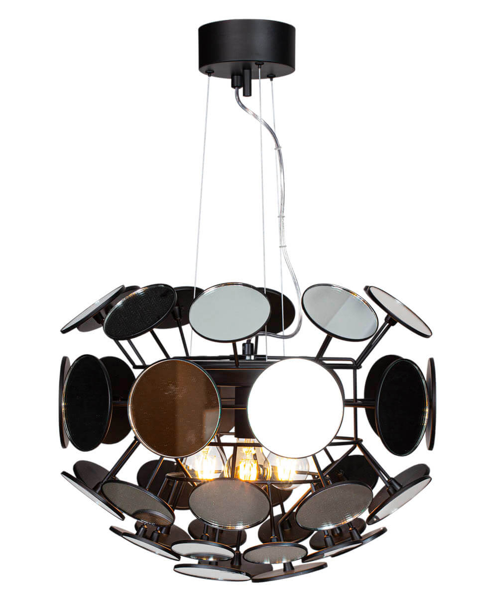 Vanita Ø50 Schwarz hängelampe Von By Rydéns - Vanita ist eine Pendelleuchte mit einem auff&auml;lligen Design, das an die glorreichen Zeiten der Discokugel erinnert, aber in einem hochmodernen Design daherkommt.