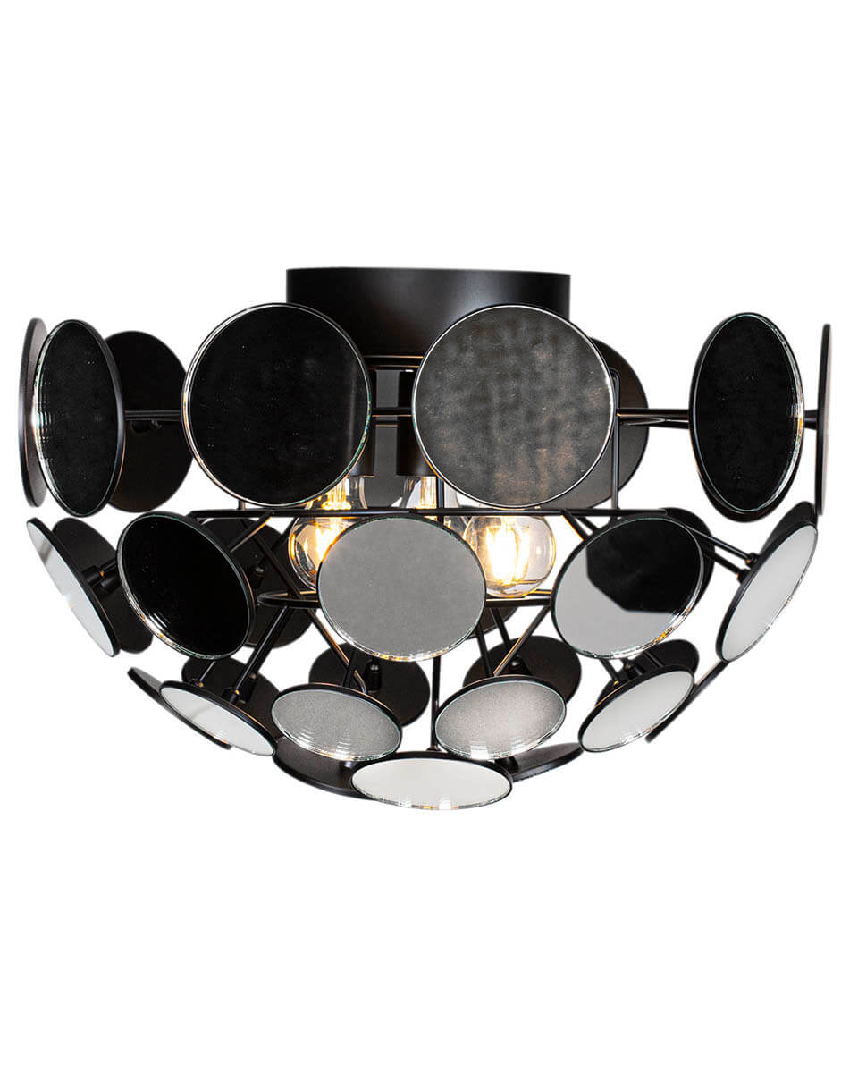 Vanita Ø50 Schwarz deckenleuchte Von By Rydéns - Vanita ist eine Deckenleuchte mit einem auff&auml;lligen Design, das an die glorreichen Zeiten der Discokugel erinnert, aber in einem hochmodernen Design daherkommt.