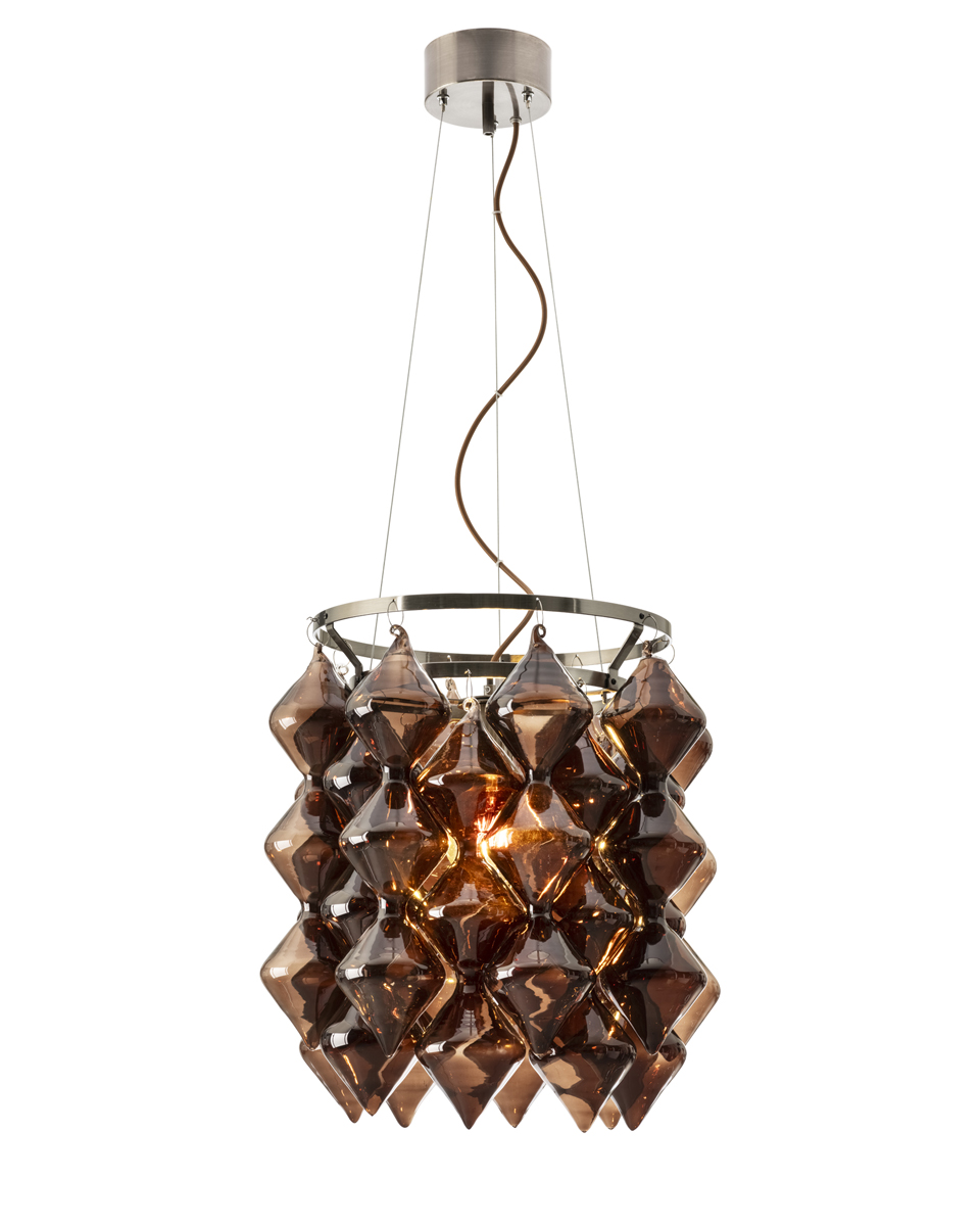 Gemma Ø45 Braun hängelampe Von By Rydéns - Die neue Formensprache des Glases verleiht der Leuchte einen stilvollen und modernen Ausdruck, der sie von anderen abhebt.