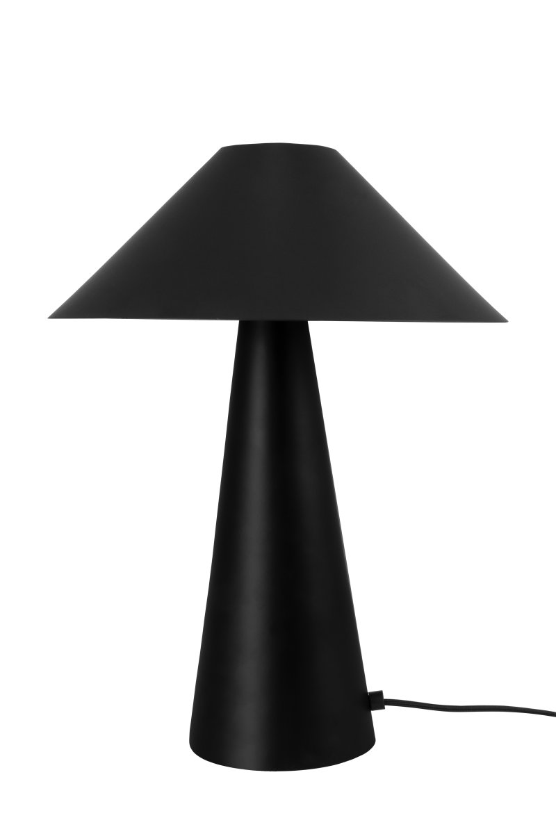 Cannes 40cm Schwarz tischlampe Von Globen Lighting - Cannes besteht aus matt lackiertem Metall und verf&uuml;gt &uuml;ber ein 200 cm langes Textilkabel mit Stecker und Netzschalter.