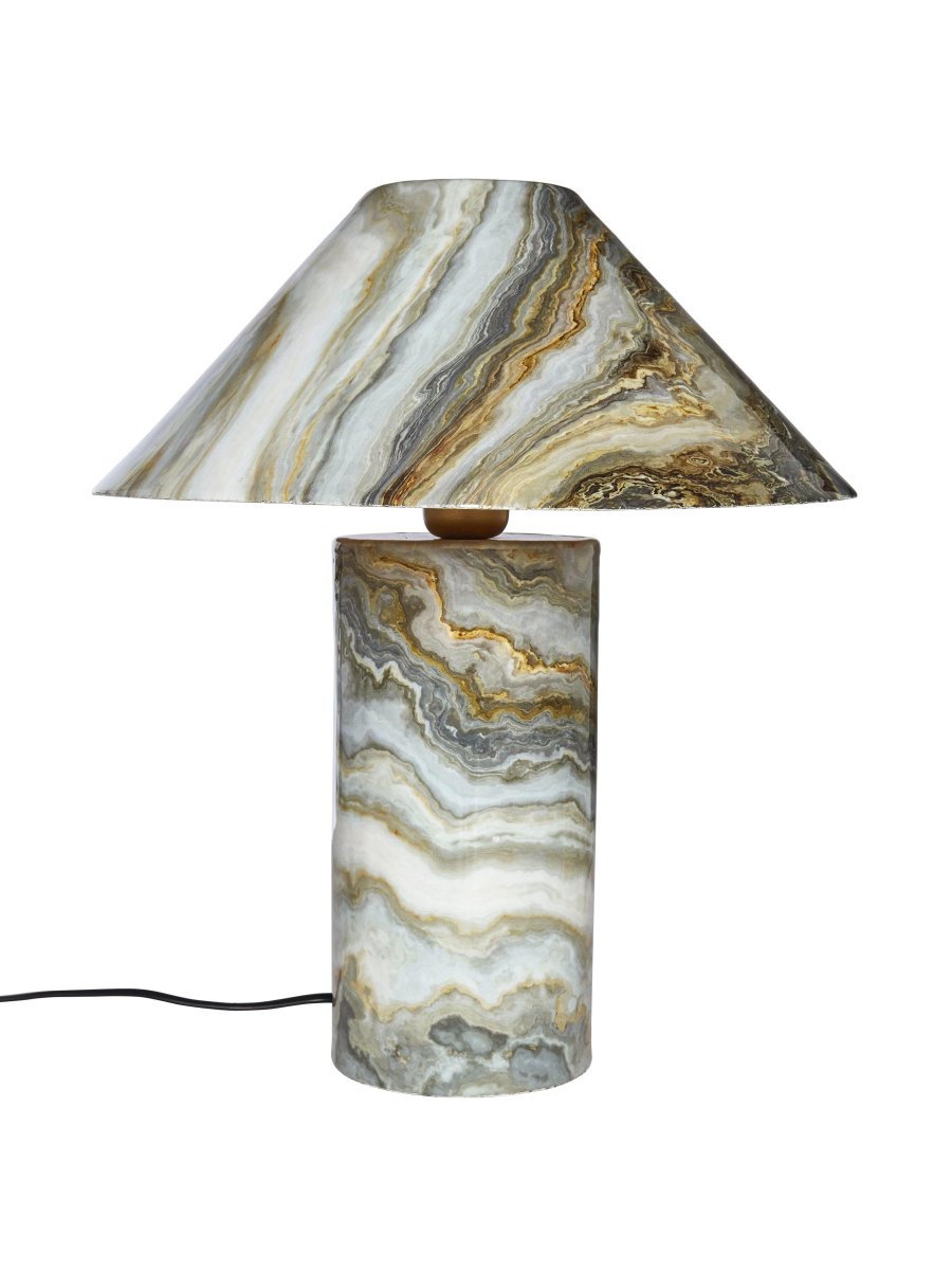 Marnie 43cm Grau tischlampe Von PR Home - Die Lampe verleiht Ihrem Zuhause ein luxuriöses Gefühl und eine moderne Note.