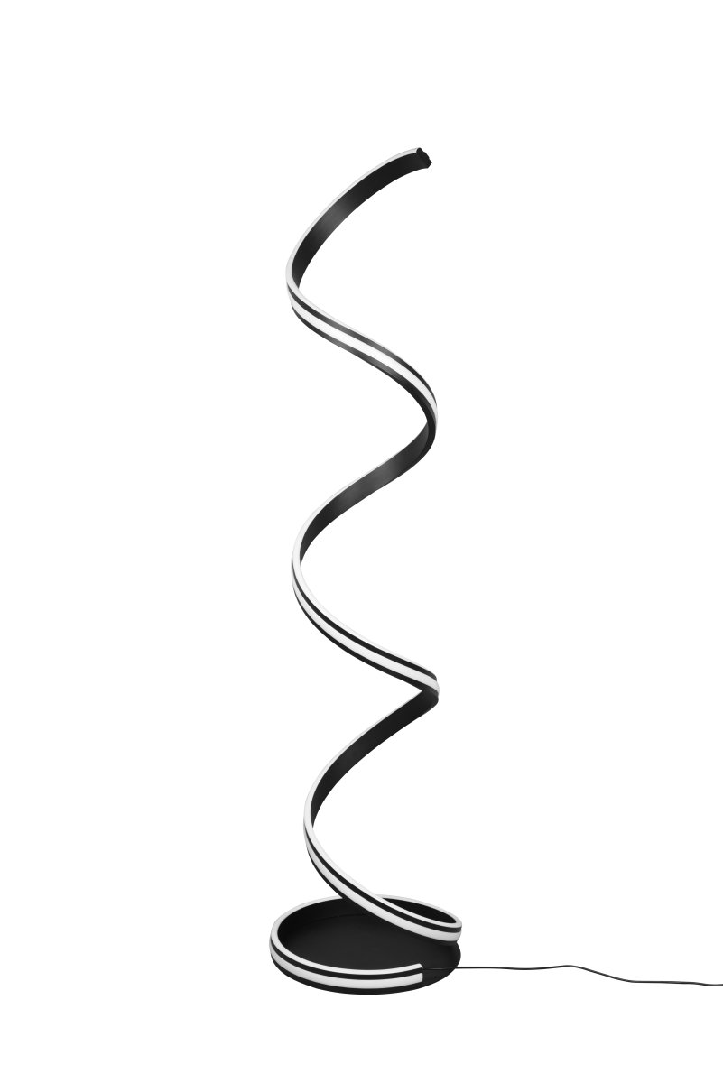 Nuria Schwarz stehlampe Von Trio Lighting - Mit drei einstellbaren Lichtfarben (warm, neutral, tageslichtweiß) und stufenlosem Dimmen per Fußpedal bietet es Flexibilität und Komfort zugleich.