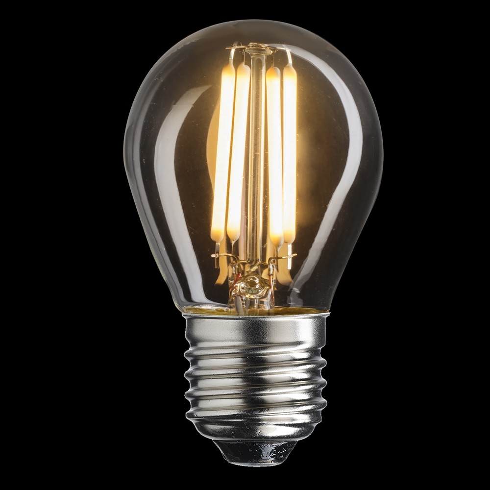 LED E27 Kugel 4W 2700K dimmbar Transparent Von Unison - 