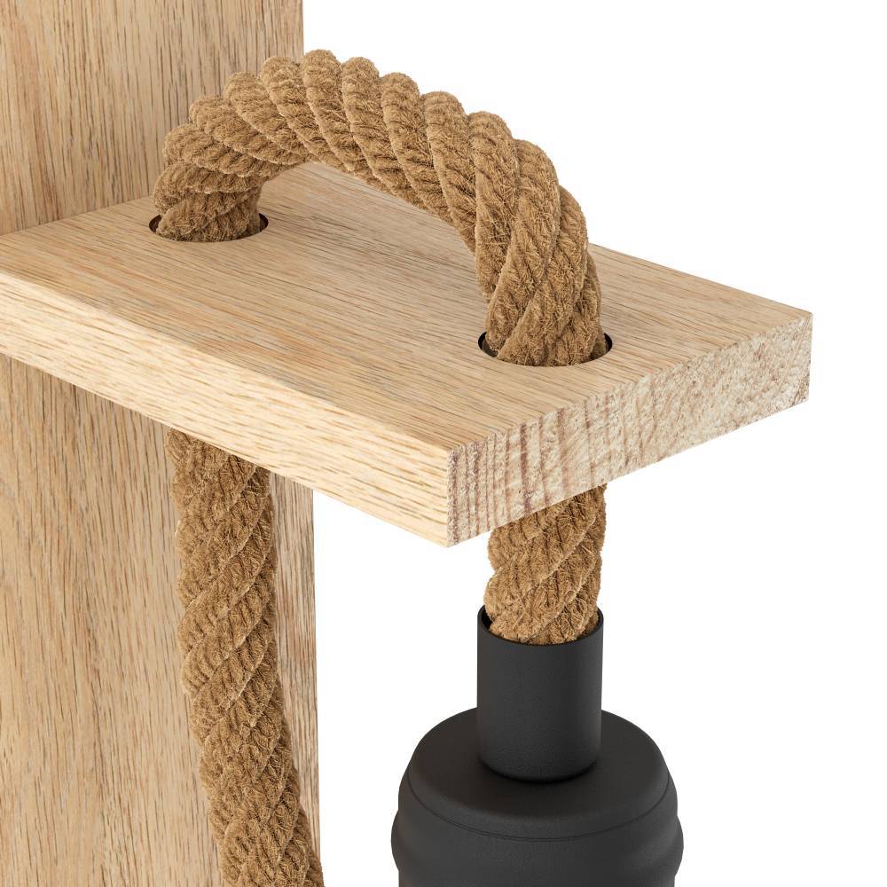 Rampside 30cm Natur wandlampe Von Eglo - Komplett mit einer dekorativen Gl&uuml;hbirne, die den Charakter der Lampe unterstreicht und sie zu einem Blickfang in Ihrem Zuhause macht.