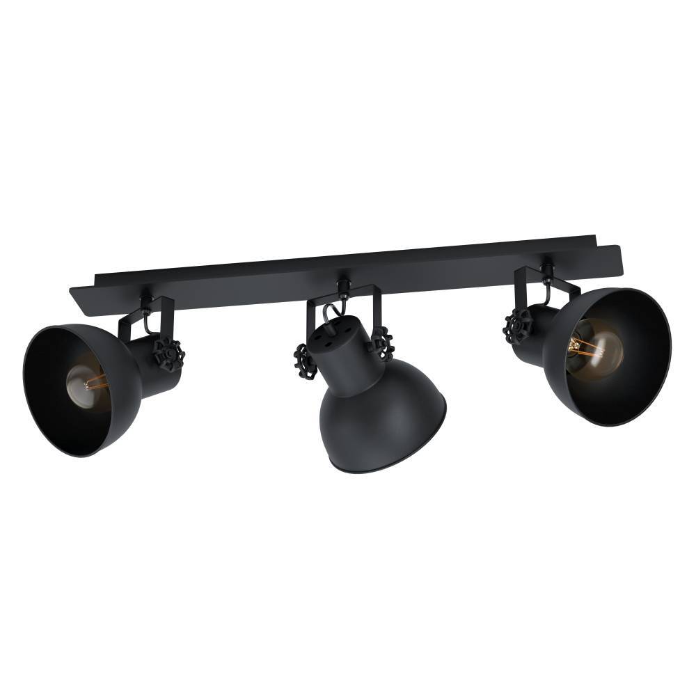 Barnstaple 3 Schwarz spotlight Von Eglo - Sein minimalistisches und dennoch robustes Design ist sowohl dekorativ als auch praktisch und es ist eine ausgezeichnete Wahl f&uuml;r alle, die in ihrem Zuhause Stil mit Funktionalit&auml;t verbinden m&ouml;chten.