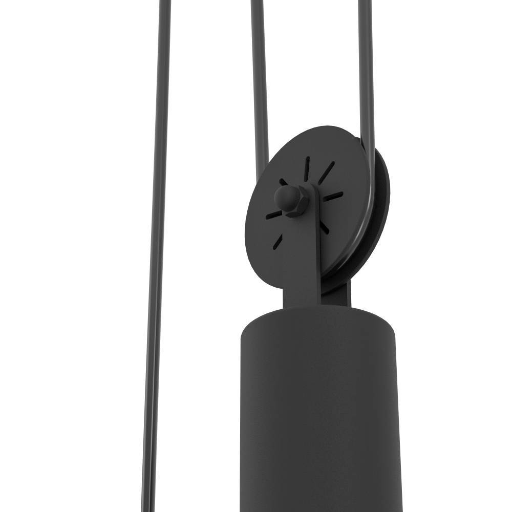 Winkworth Ø38 Schwarz hängelampe Von Eglo - Dank der mattschwarzen Oberfl&auml;che und dem einzigartigen Hebemechanismus k&ouml;nnen Sie die H&ouml;he ganz einfach anpassen, um die perfekte Lichtst&auml;rke zu erzielen.