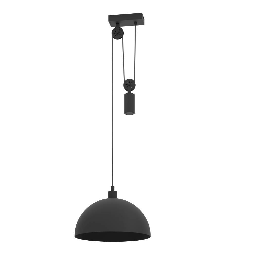 Winkworth Ø38 Schwarz hängelampe Von Eglo - Dank der mattschwarzen Oberfl&auml;che und dem einzigartigen Hebemechanismus k&ouml;nnen Sie die H&ouml;he ganz einfach anpassen, um die perfekte Lichtst&auml;rke zu erzielen.