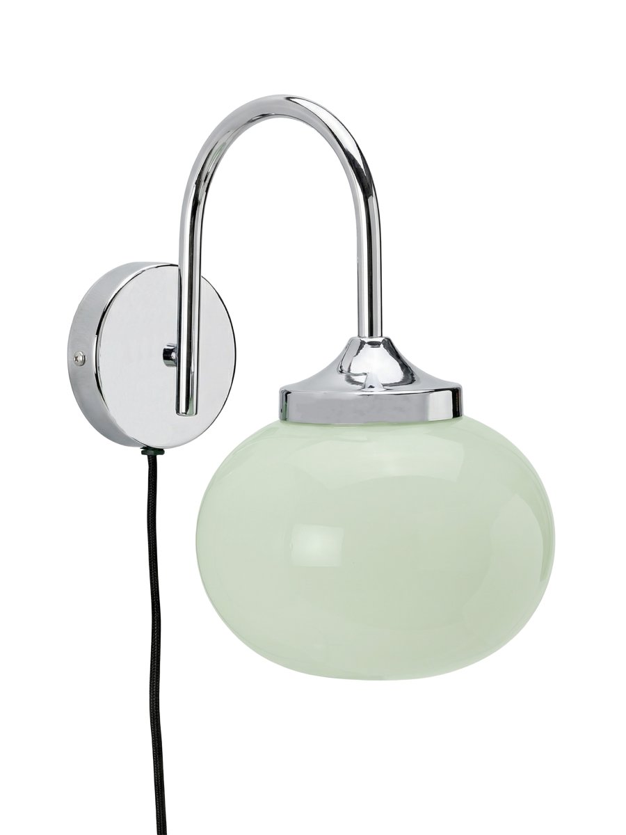 Elsy 30cm Grün leselampe Von PR Home - Der sanft geschwungene Arm verleiht der Leuchte eine harmonische Ausstrahlung und macht sie zu einem dekorativen Element in Flur, Schlafzimmer oder Wohnzimmer.
