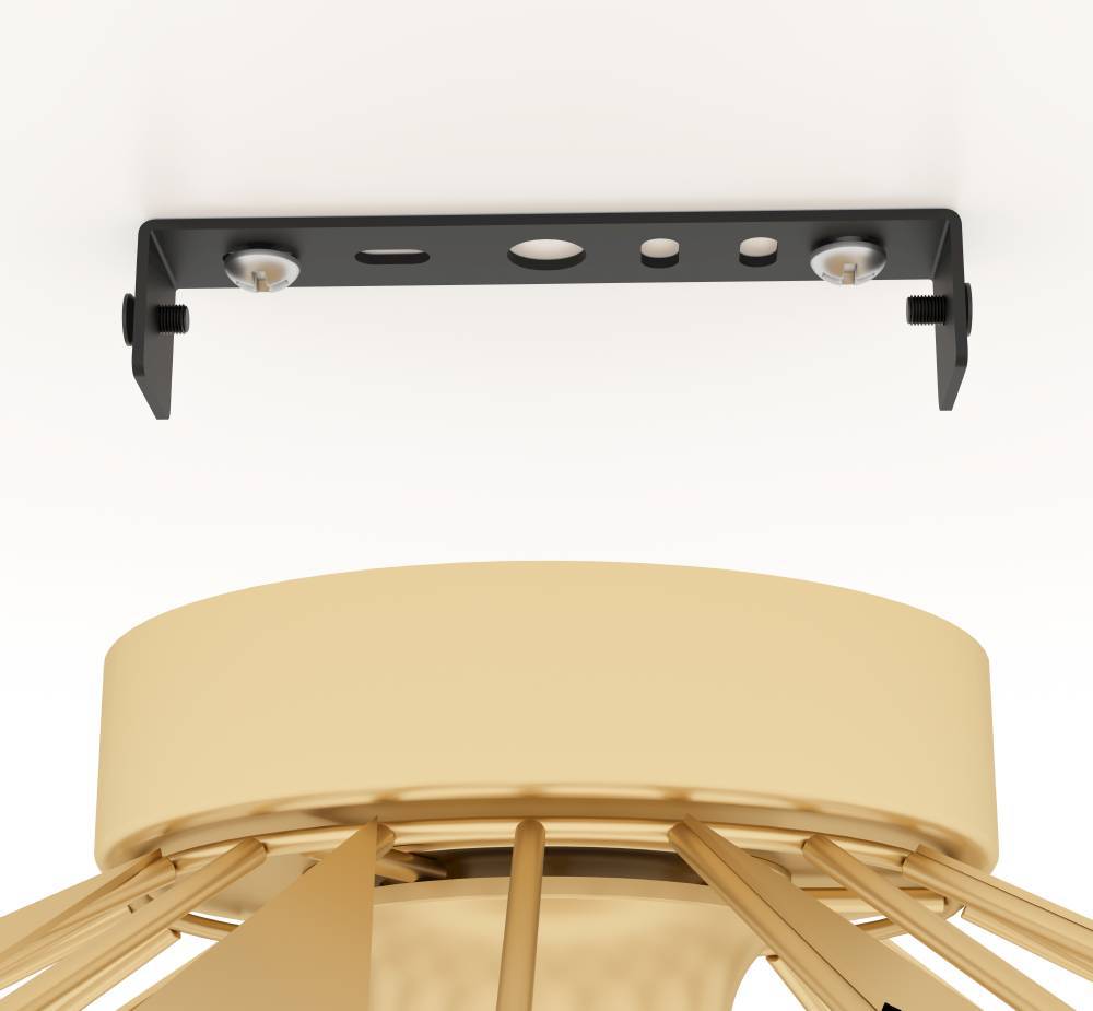 Carlton Ø47 Gold deckenleuchte Von Eglo - Mit ihrem geometrischen Design und der offenen Struktur verbreitet die Lampe das Licht auf dynamische und stilvolle Weise.